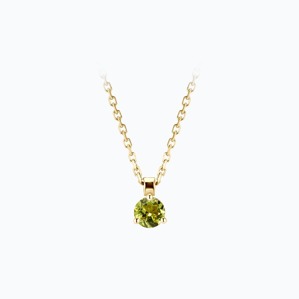 Collier Pyramid Péridot 3.5 mm
