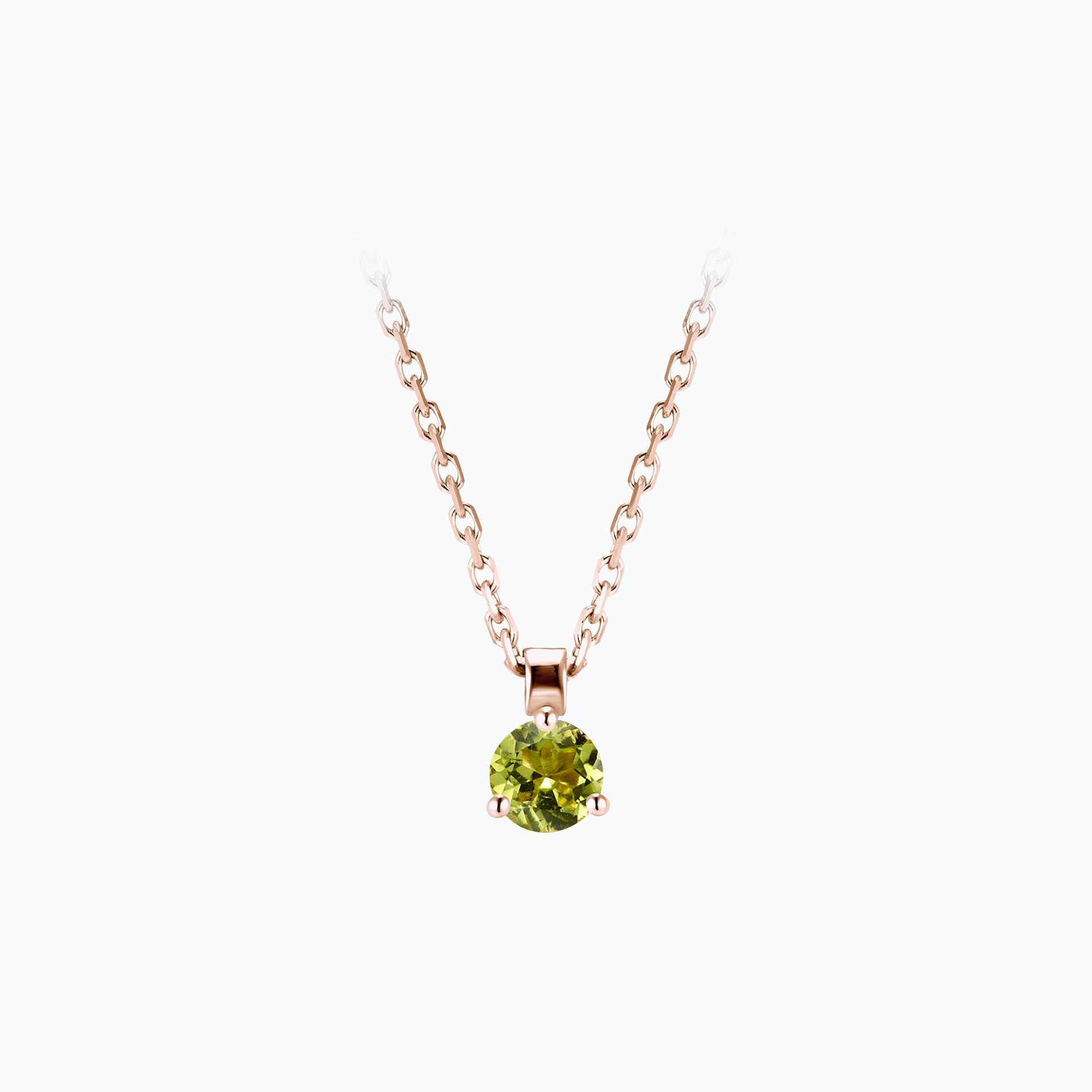 Collier Pyramid Péridot 3.5 mm