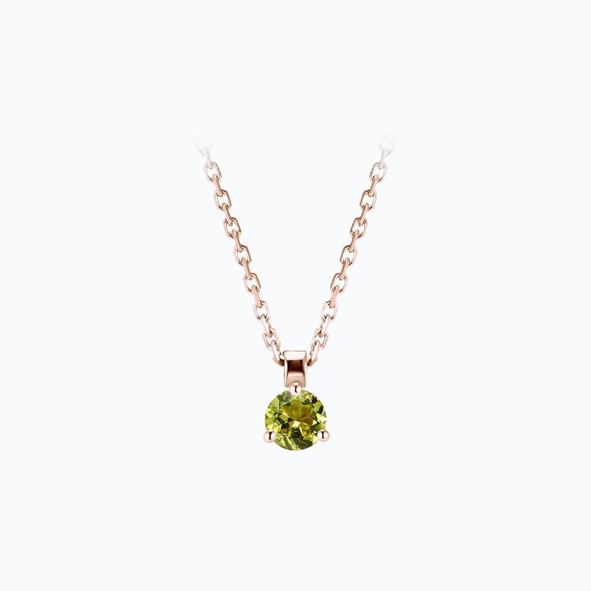 Collier Pyramid Péridot 3.5 mm