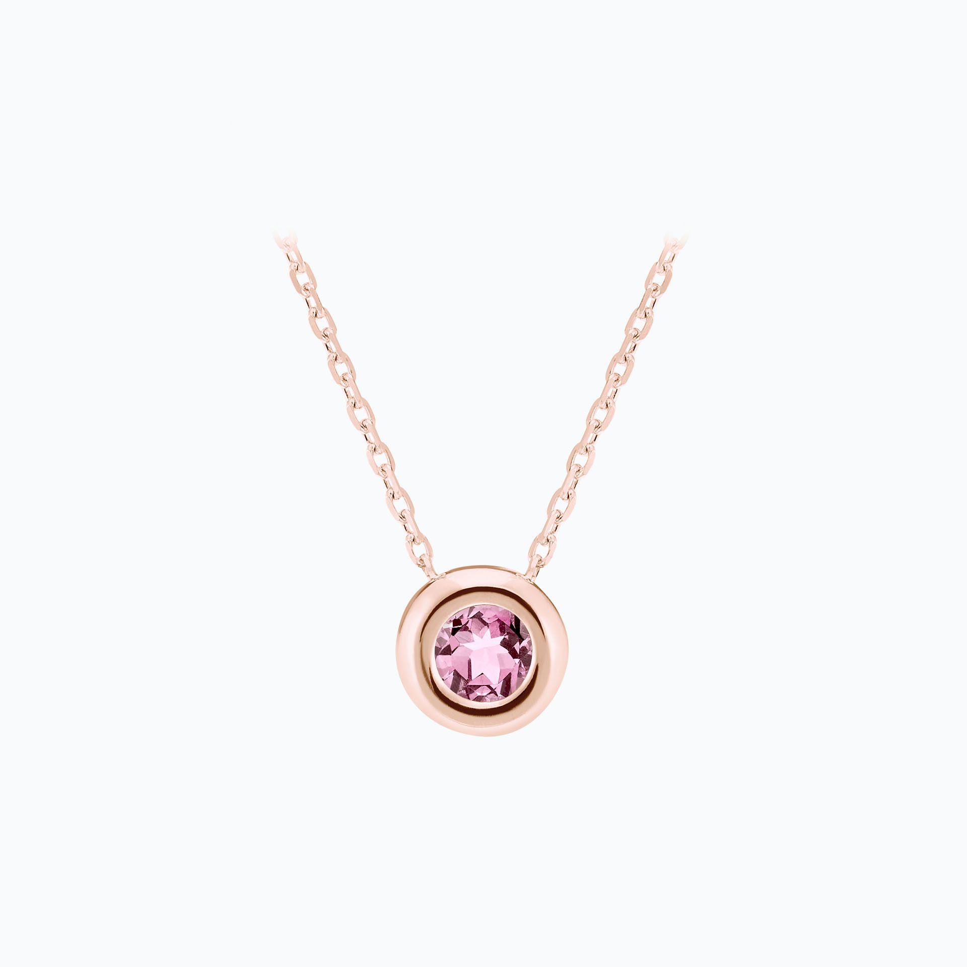Collier Sfera Saphir Rose Pivoine
