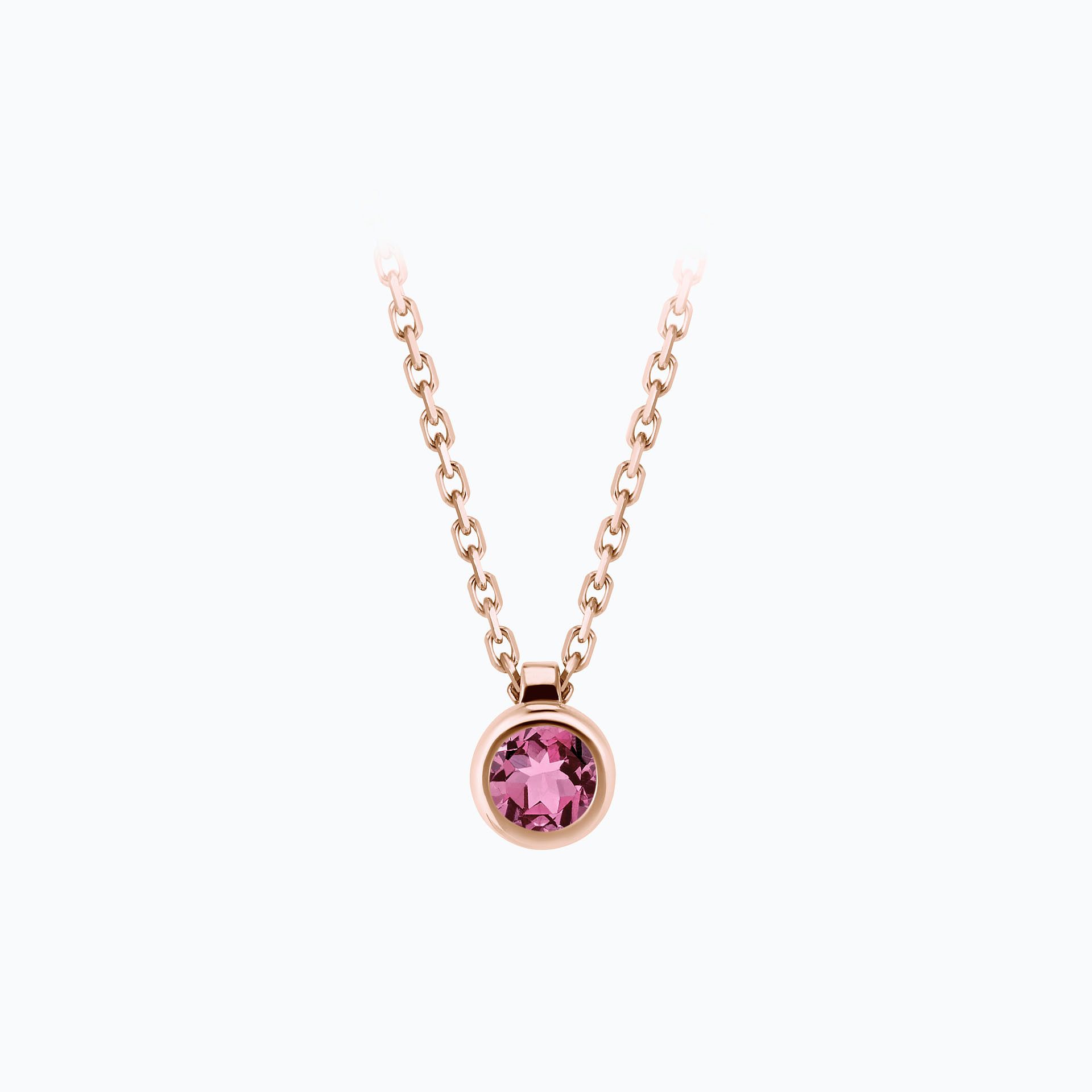 Collier Sparkling Saphir Rose Pivoine 3.5 mm