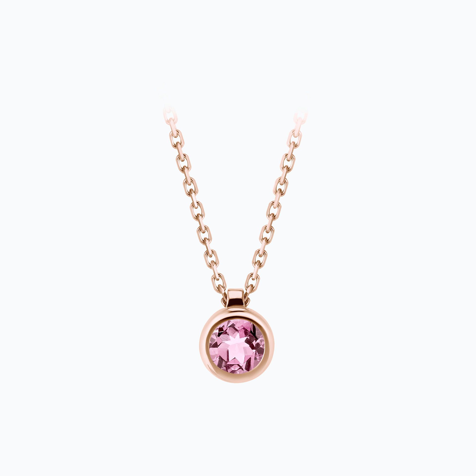 Collier Sparkling Saphir Rose Poudré 4.5 mm