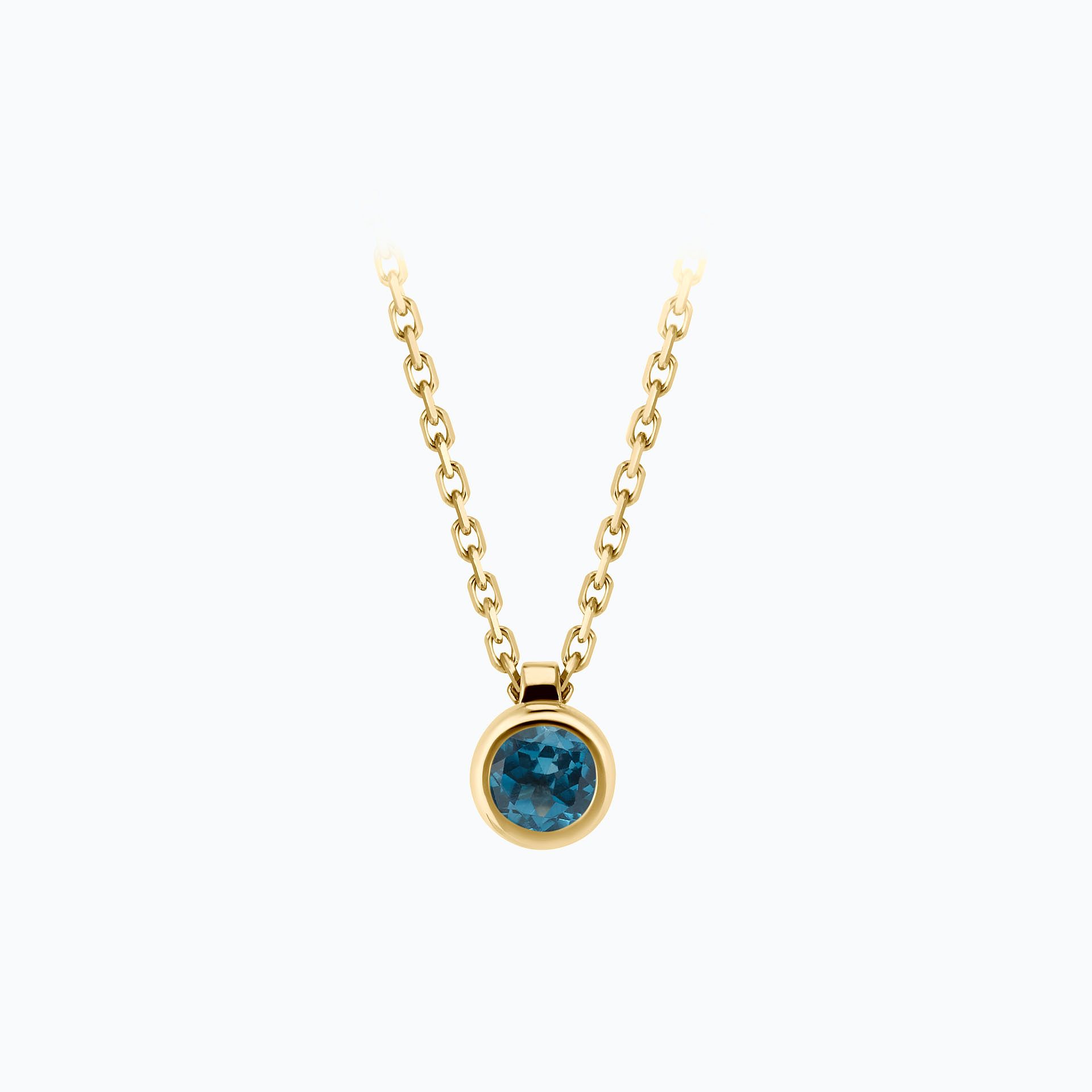 Collier Sparkling Topaze Blue London 3.5 mm
