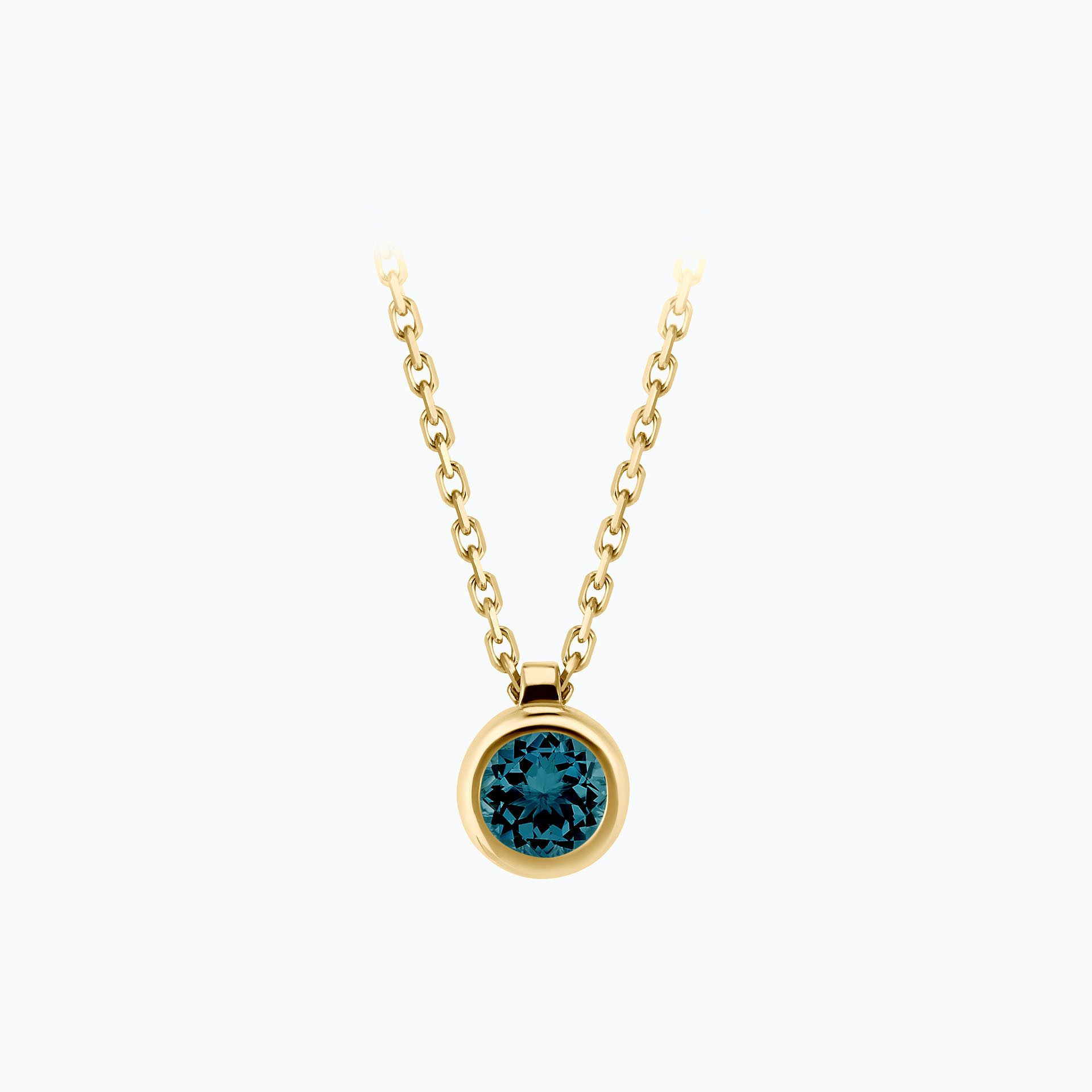 Collier Sparkling Topaze Blue London 4.5 mm