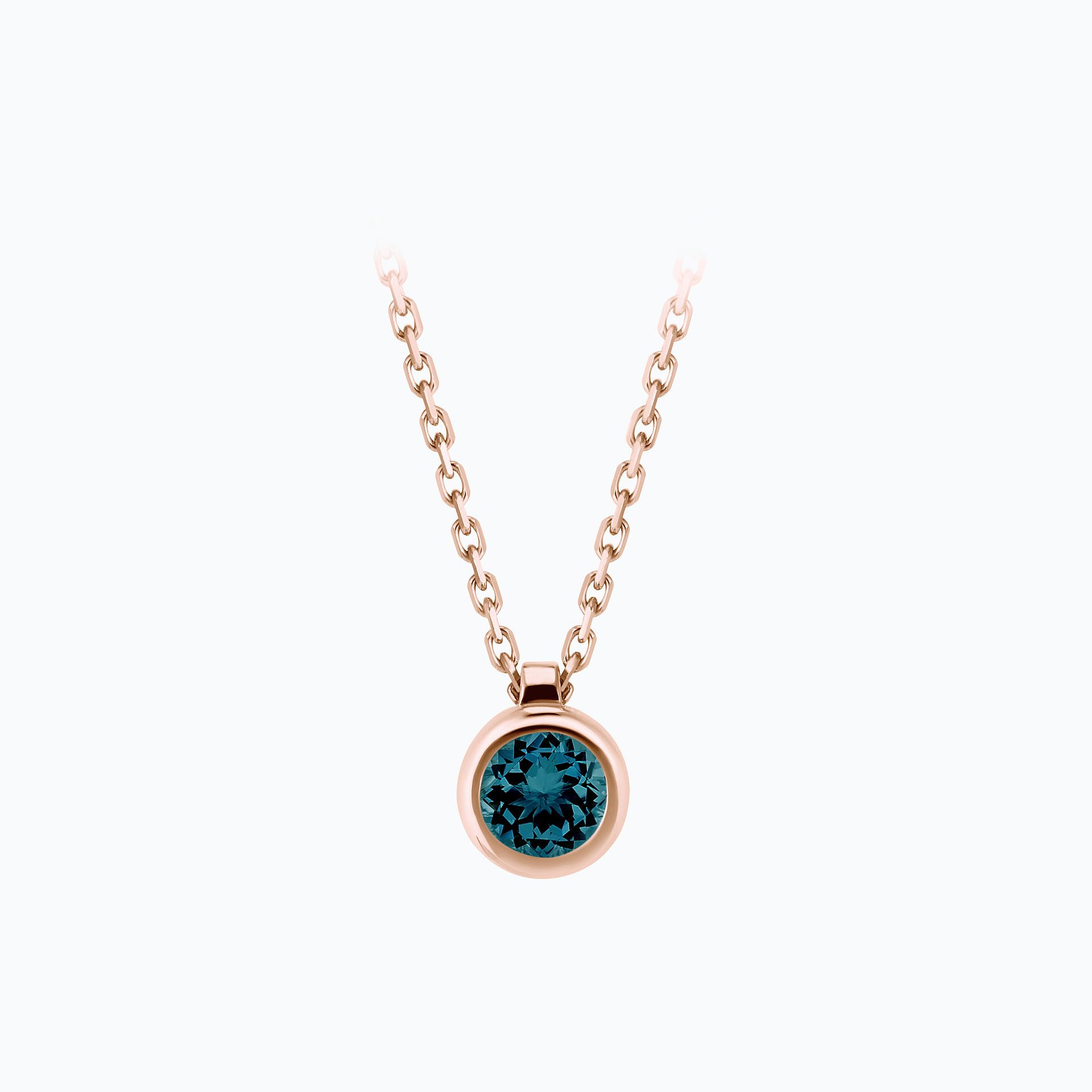 Collier Sparkling Topaze Blue London 4.5 mm