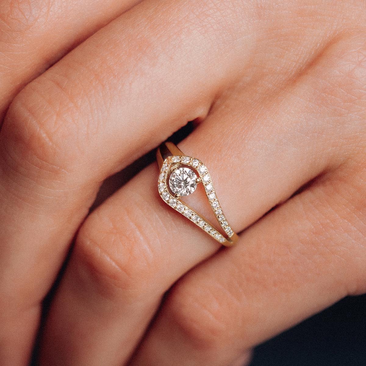 Solitaire Pavé Adoré Diamant de Synthèse