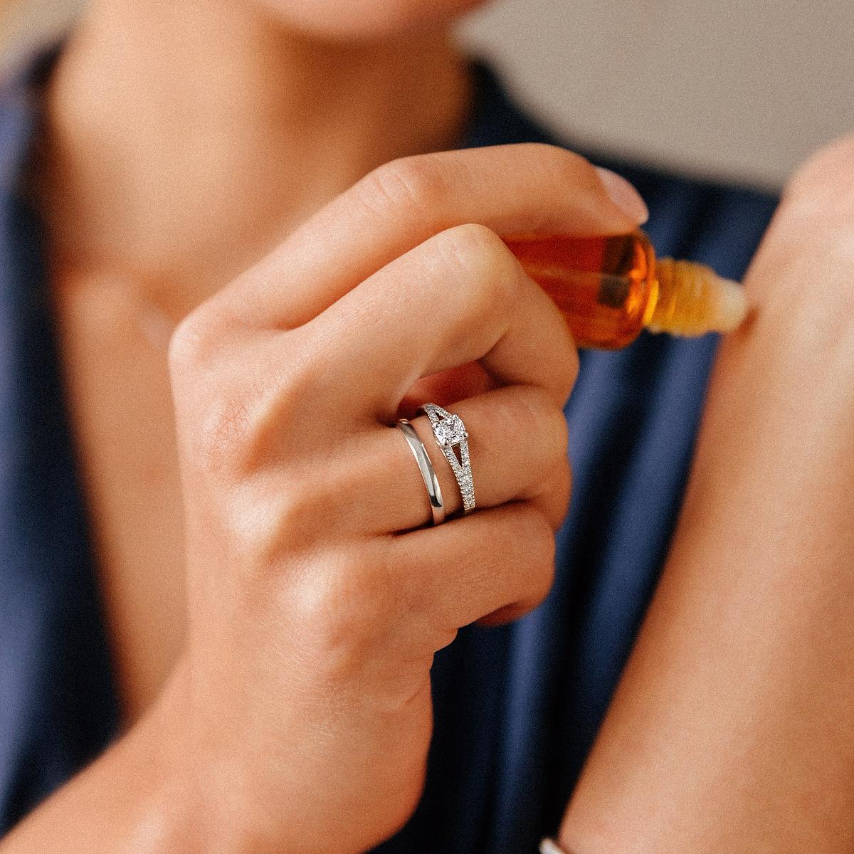 Solitaire Pavé Iris Diamant de Synthèse