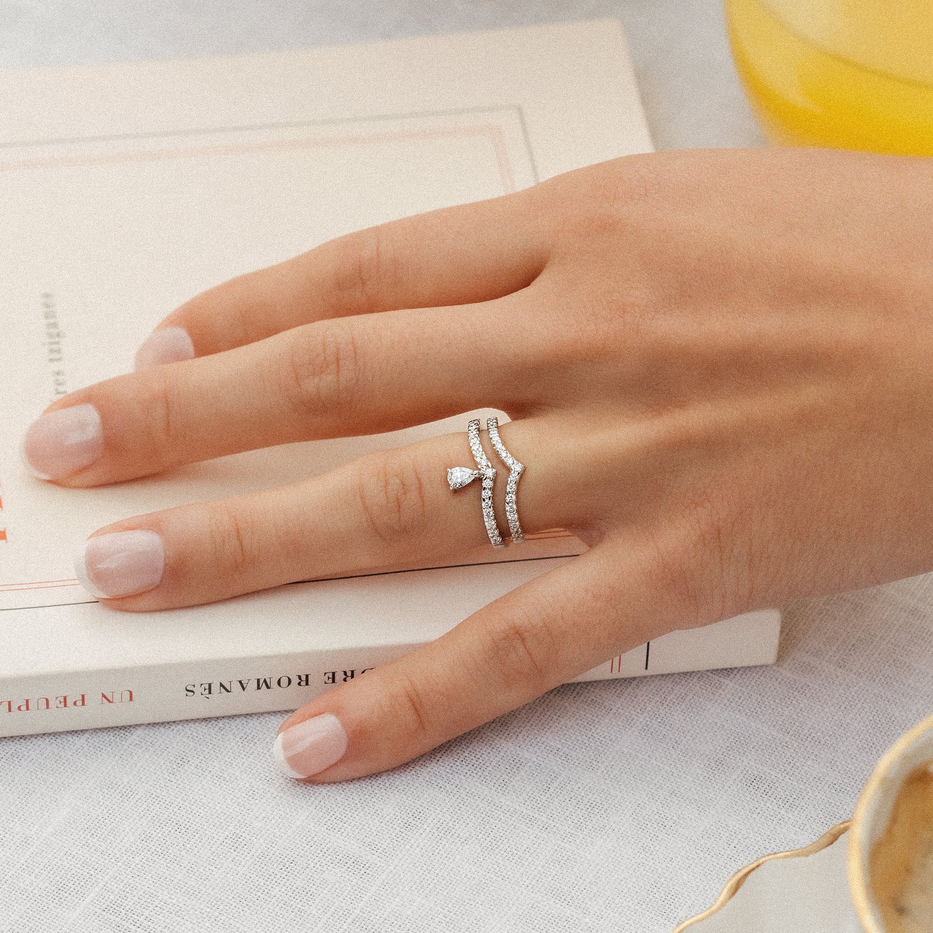 Solitaire Pavé Isla Del Luna 0.15 carat