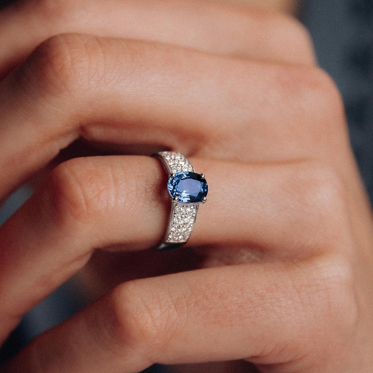 Solitaire Pavé Lola Saphir