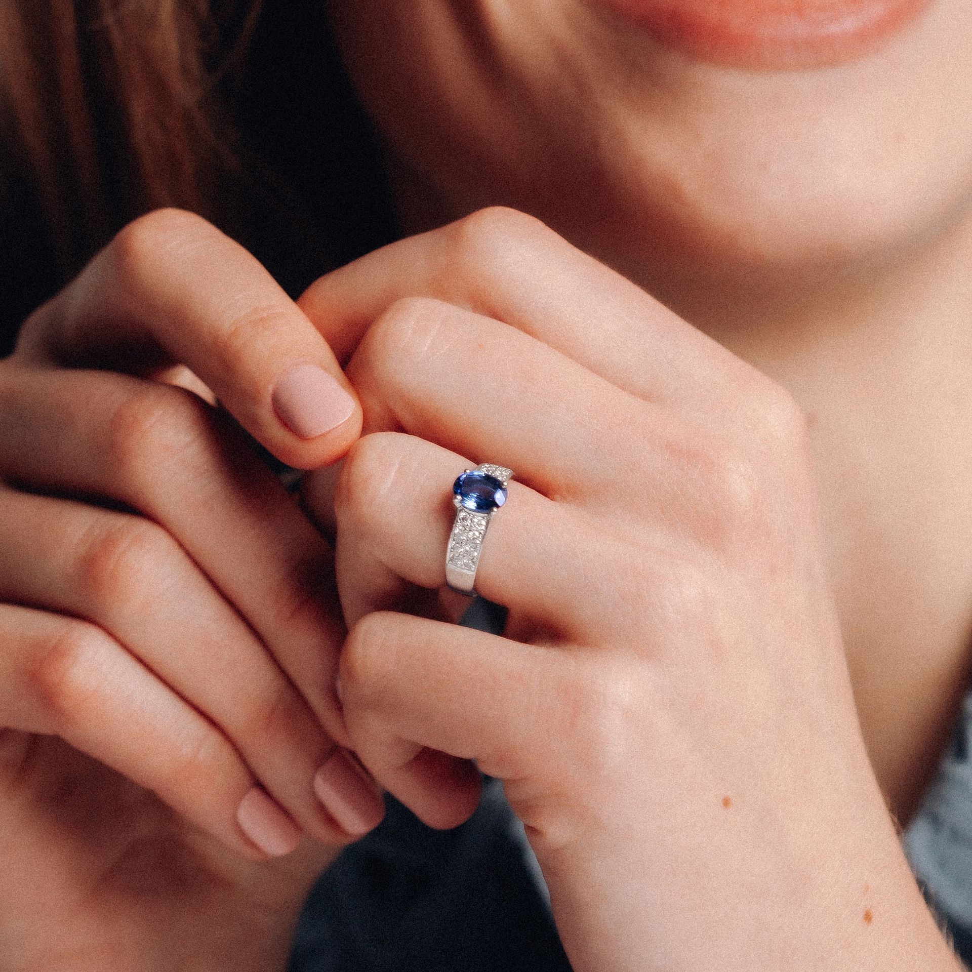 Solitaire Pavé Lola Saphir
