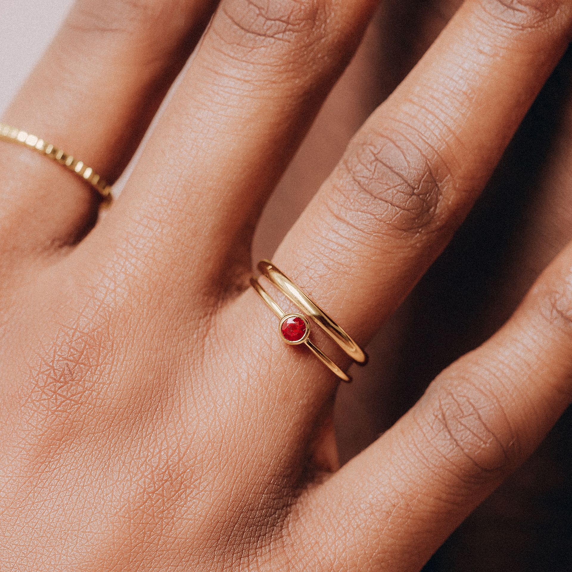Solitaire Harmony Rubis 3.5 mm