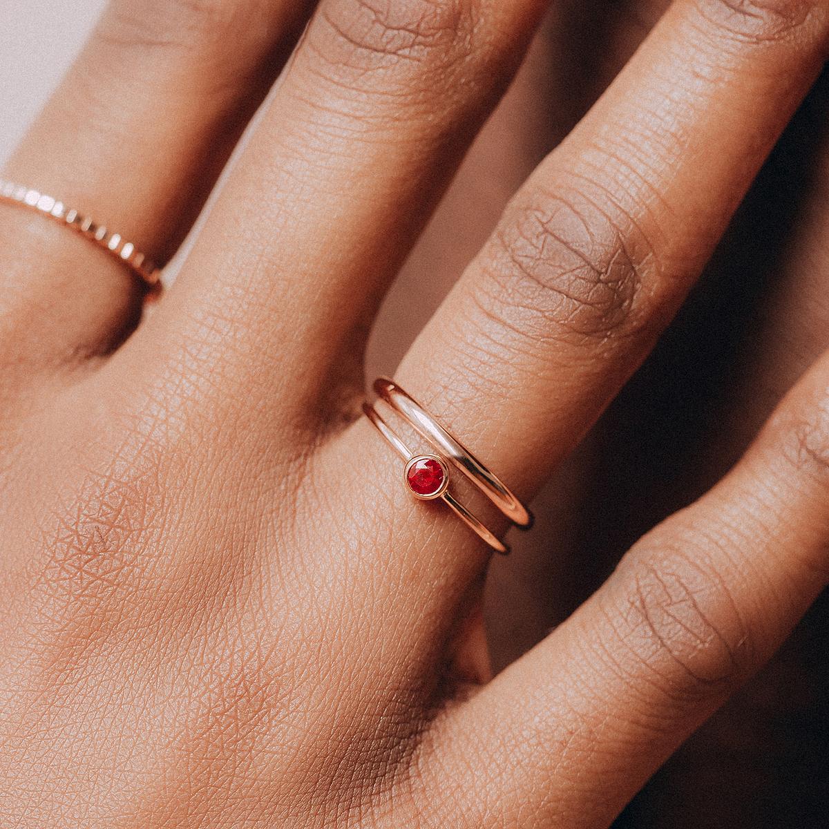 Solitaire Harmony Rubis 3.5 mm