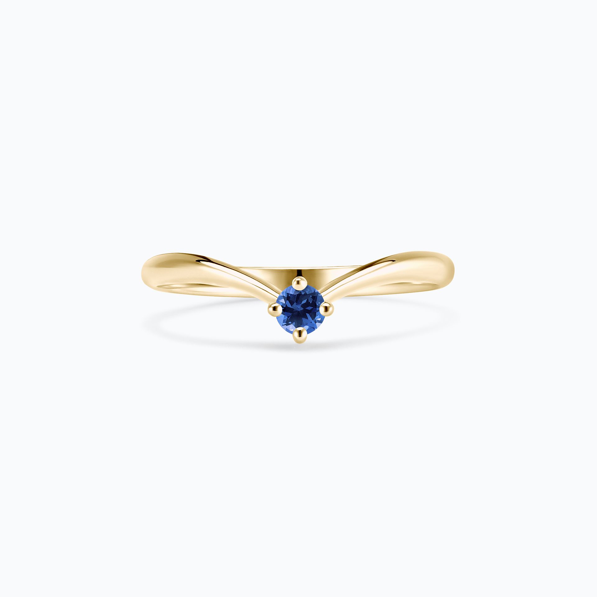Solitaire Isa Saphir Bleu Éclipse