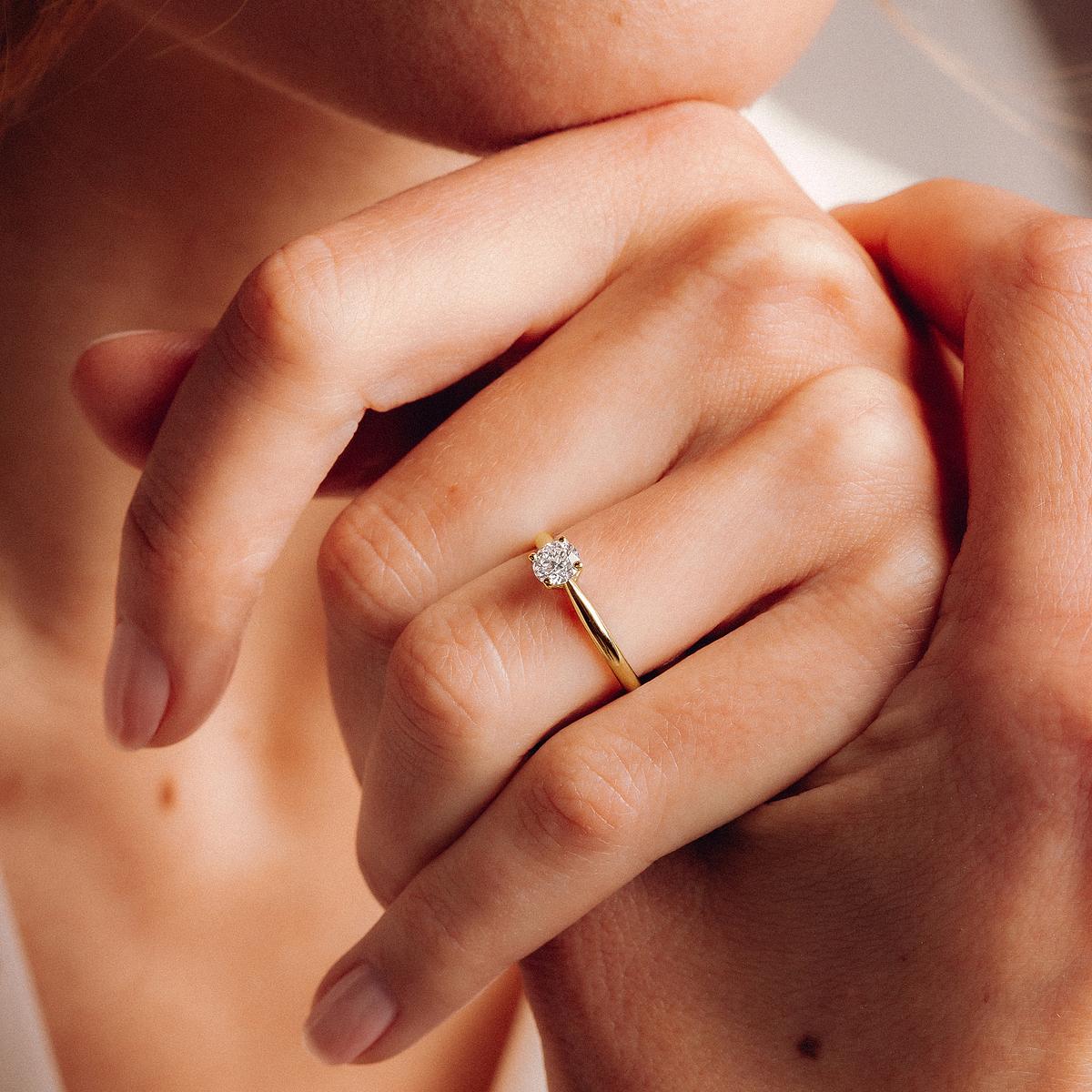 Solitaire Luna Éclat Diamant de Synthèse