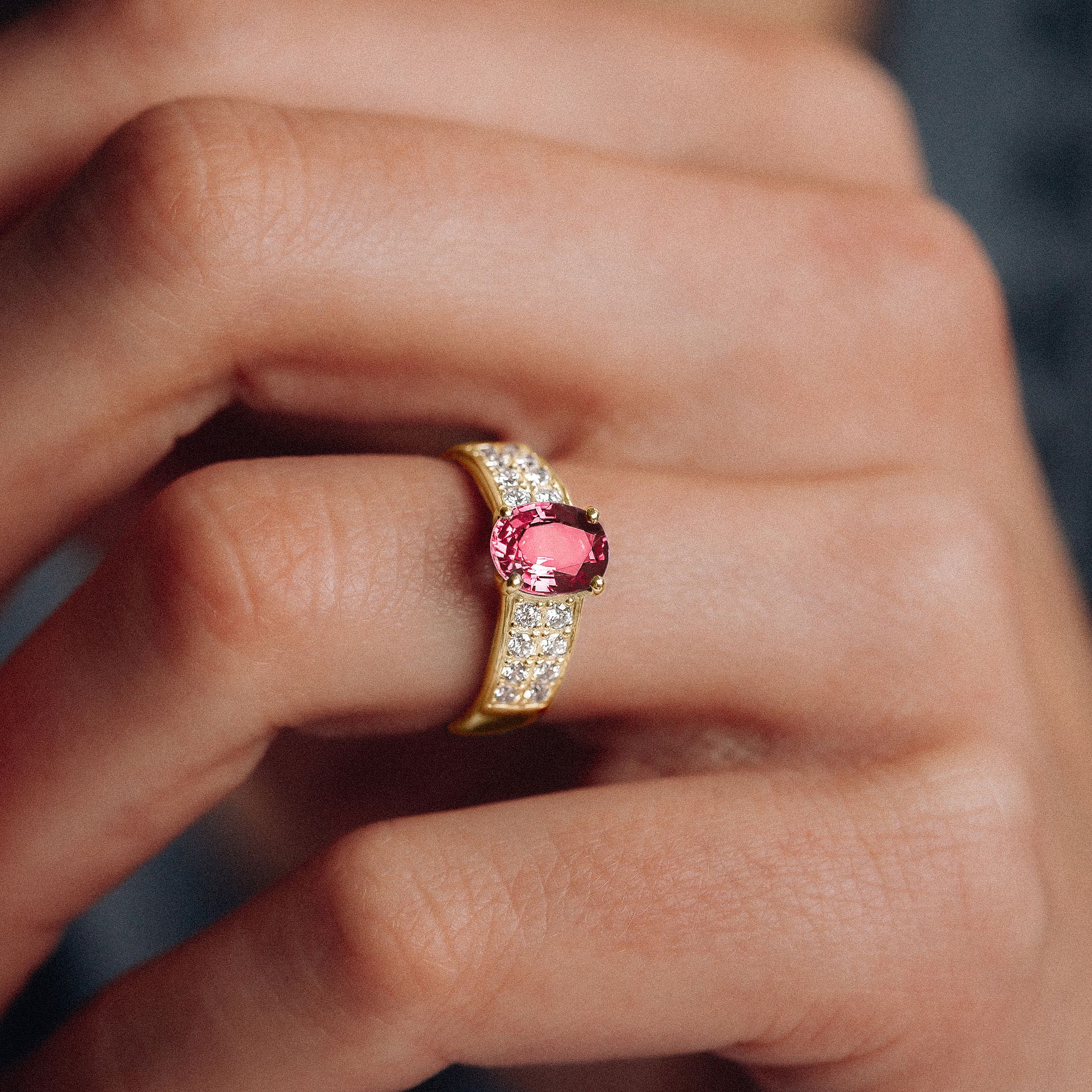 Solitaire Pavé Lola Tourmaline