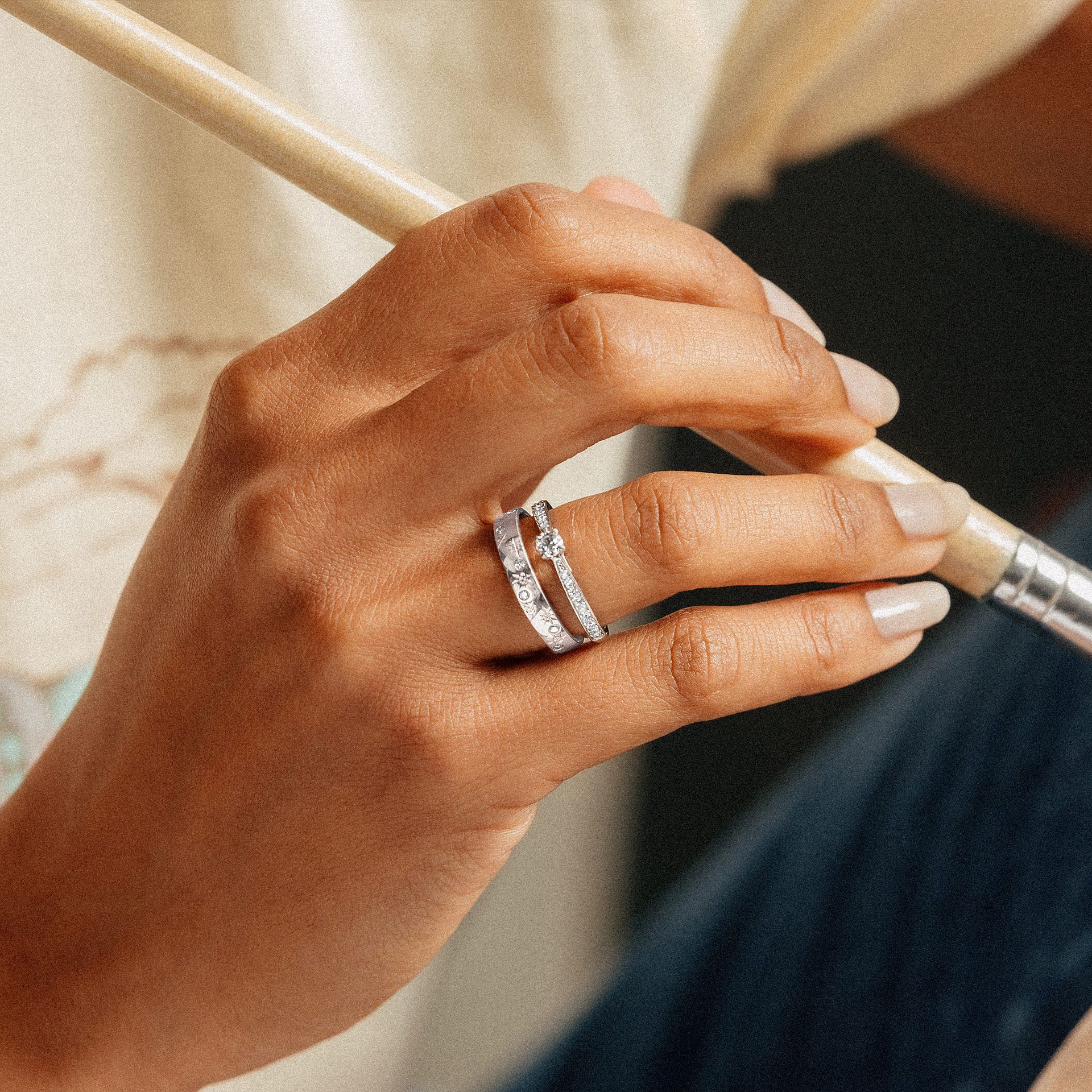 Solitaire Pavé Romance 0.15 carat
