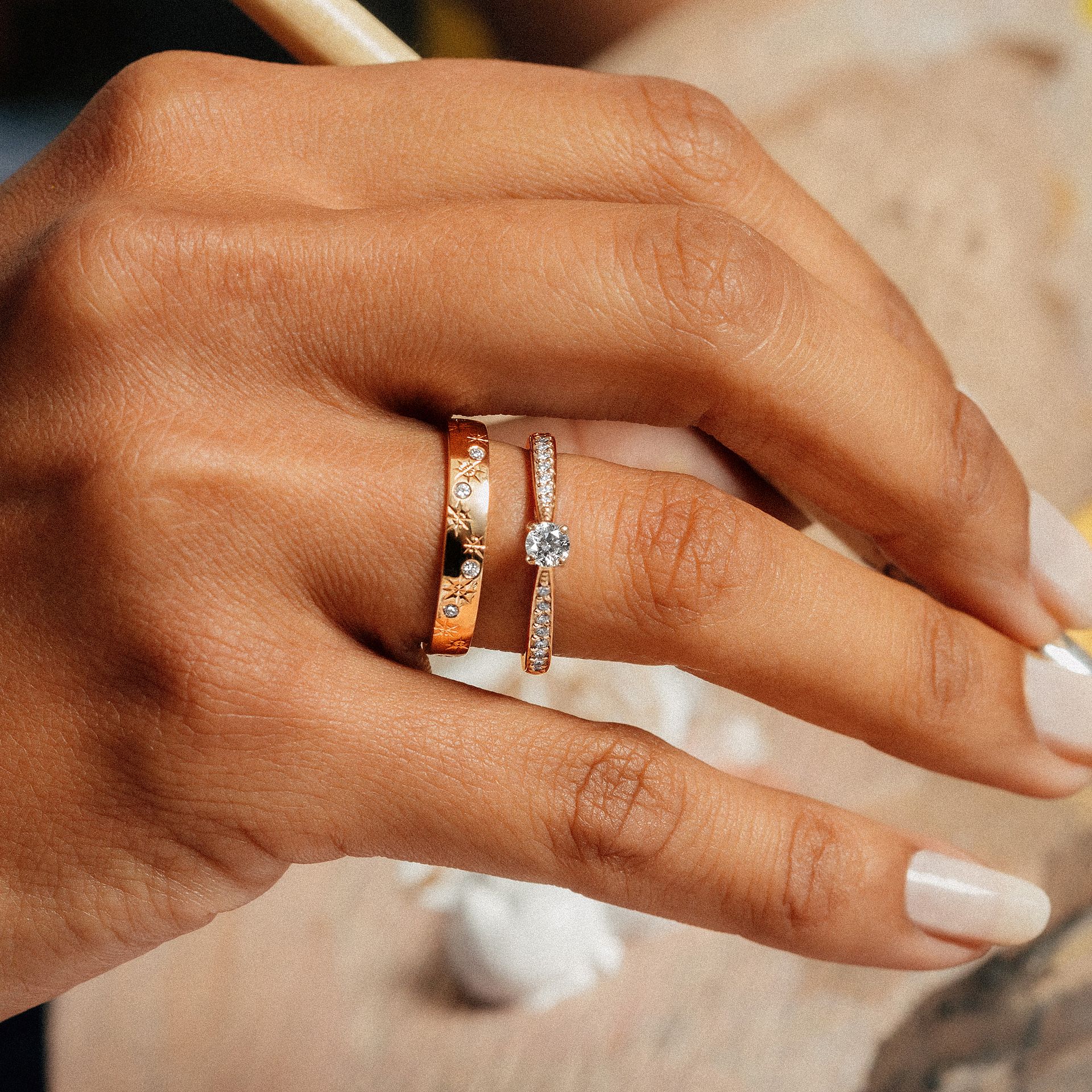 Solitaire Pavé Romance 0.15 carat