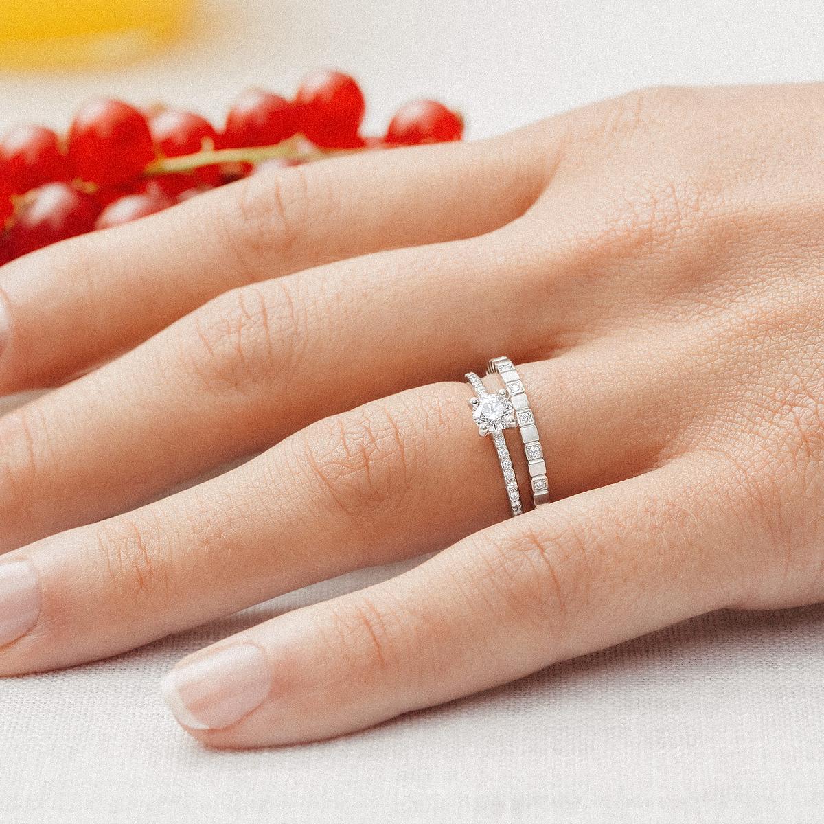 Solitaire Pavé Séléné Éclat