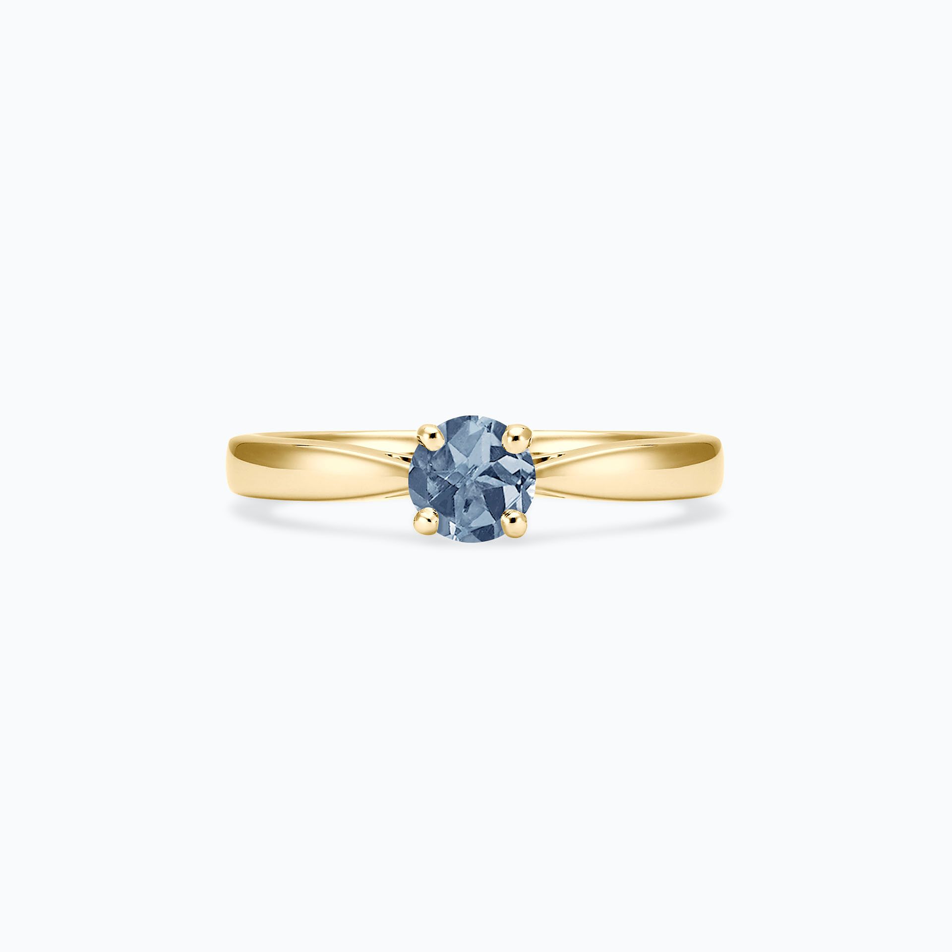 Solitaire Romance Saphir Bleu Tendre 4.5 mm