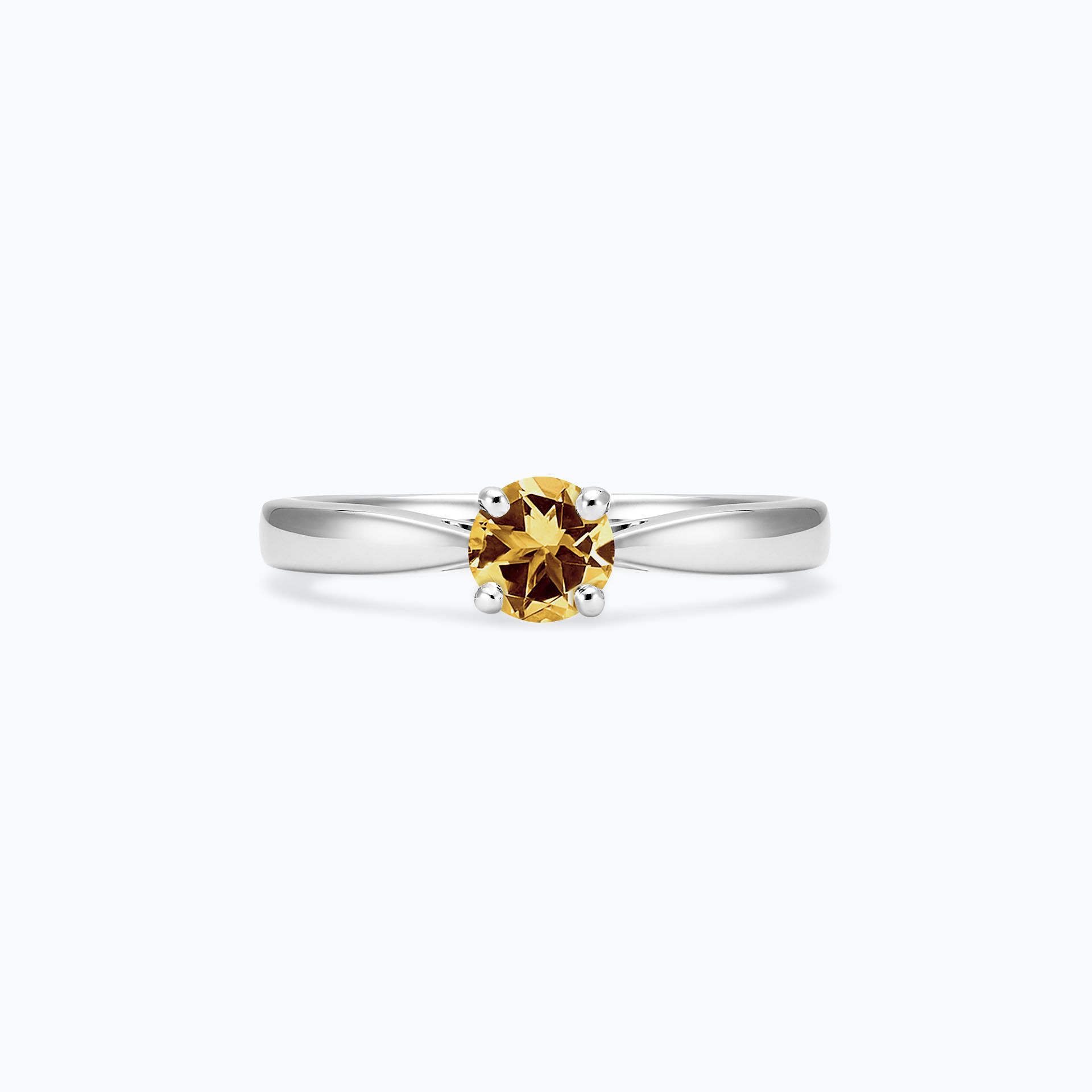 Solitaire Romance Saphir Jaune Tournesol 4.5 mm
