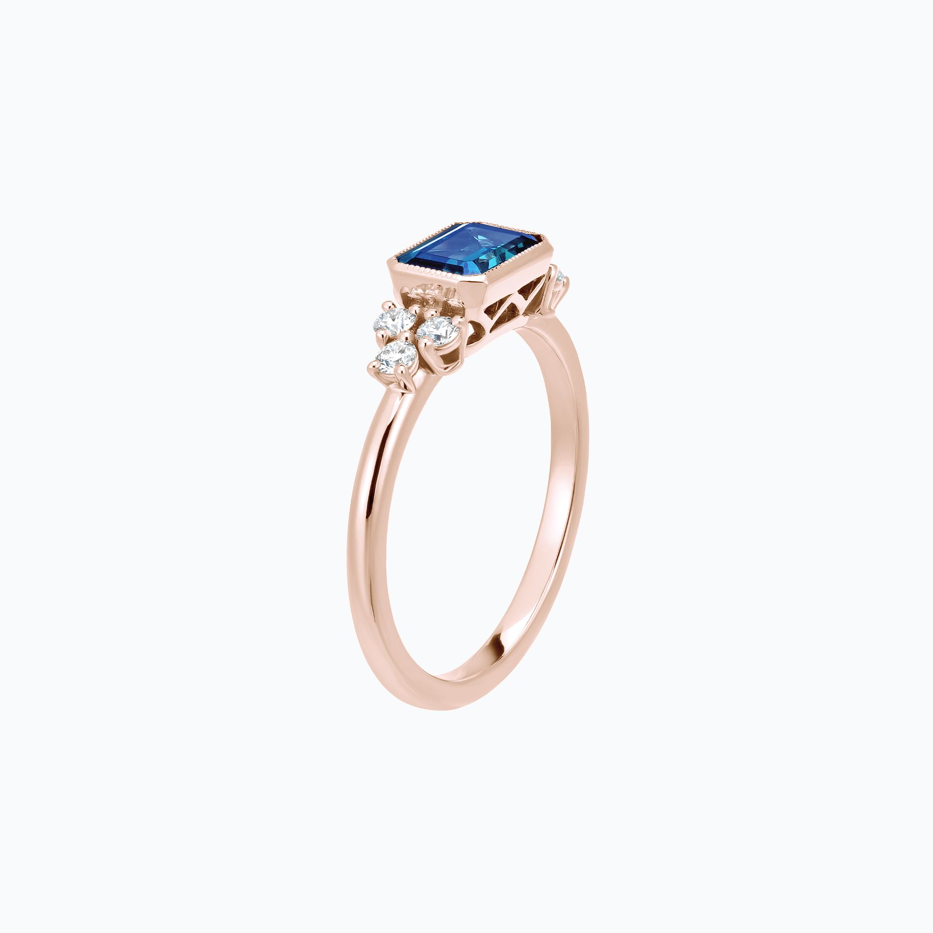 Solitaire Louise Topaze Blue London