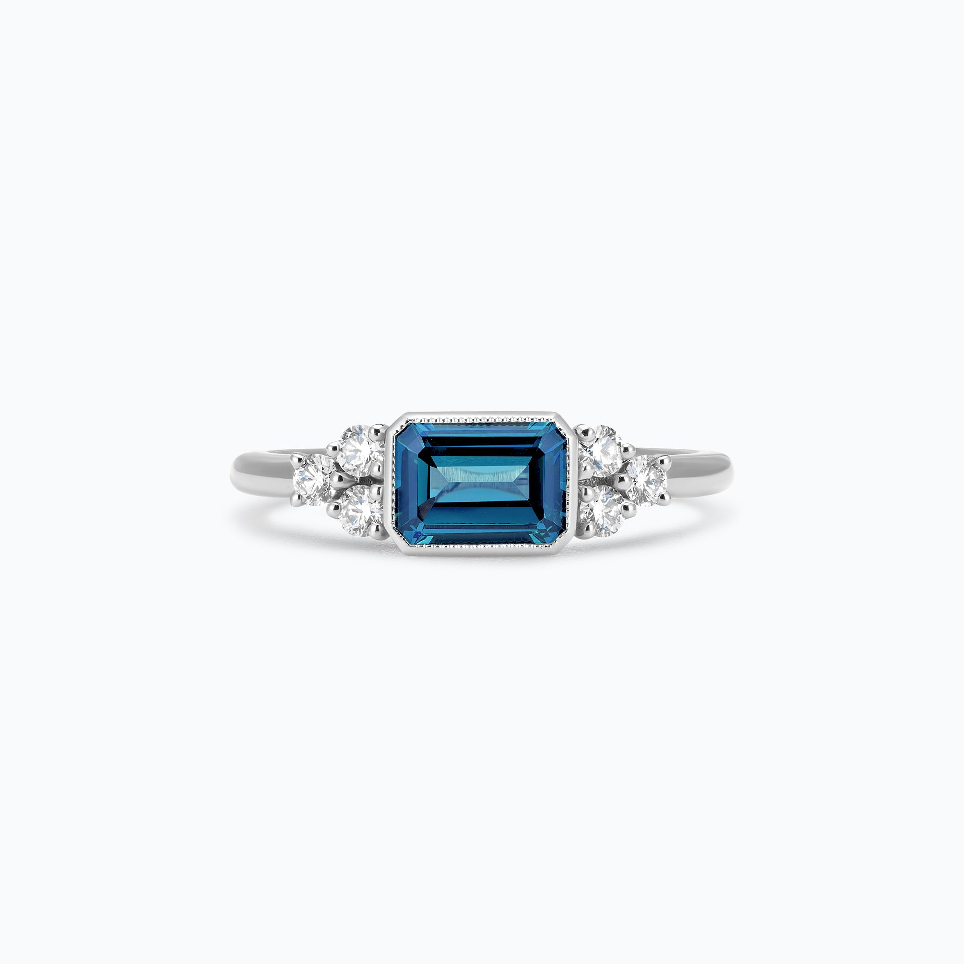 Solitaire Louise Topaze Blue London