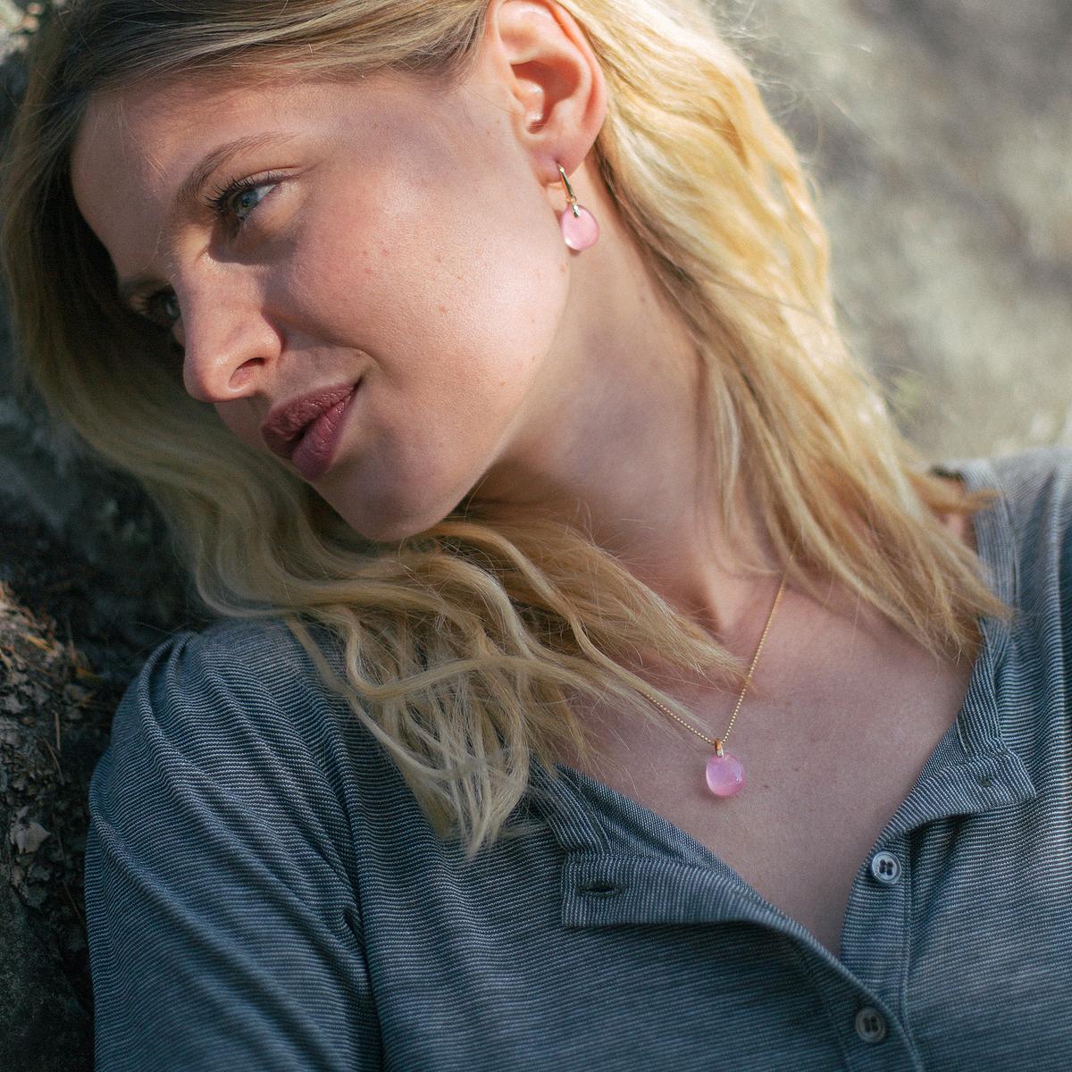 Collier Paradis Quartz Rose