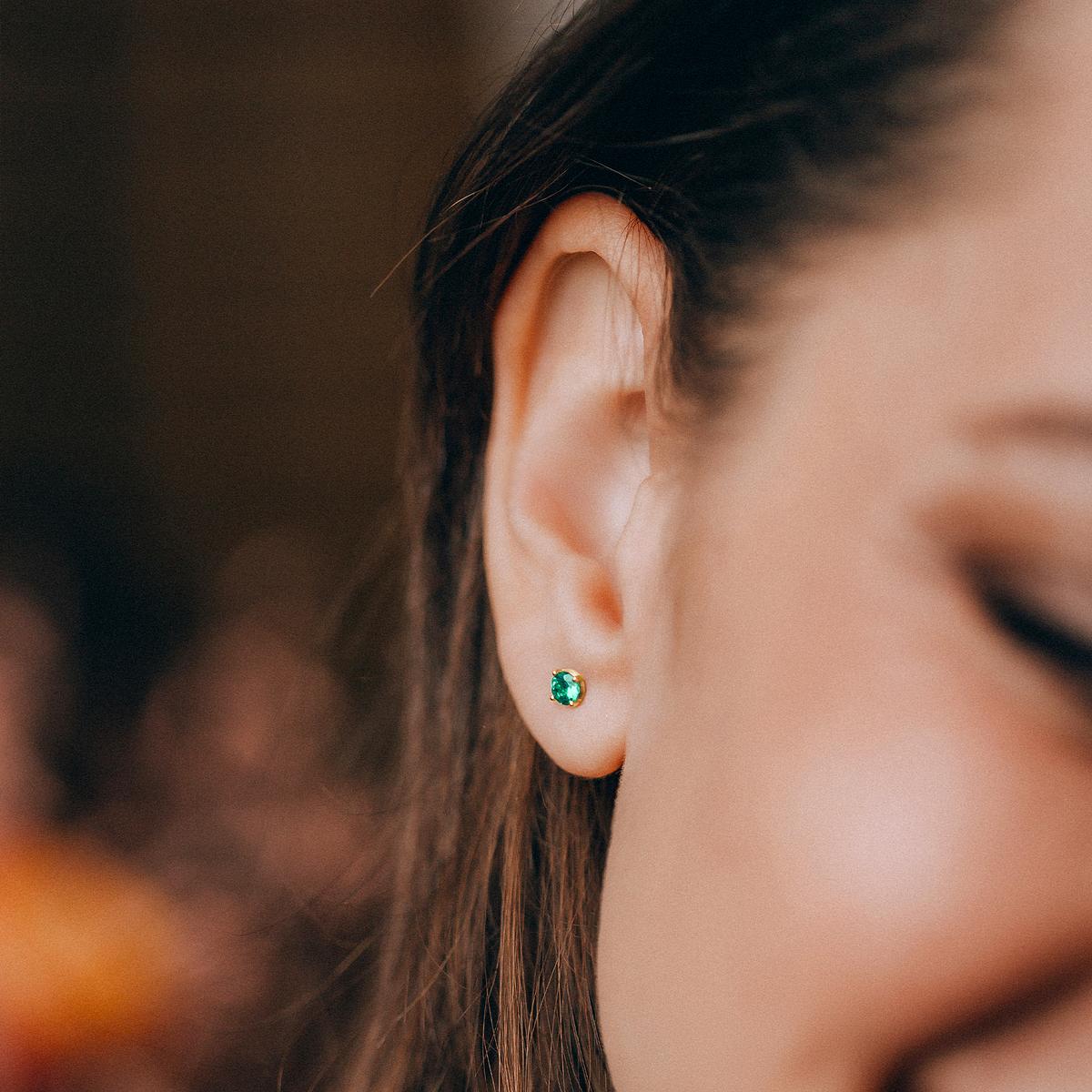 Boucles Alva Émeraude 3.5 mm