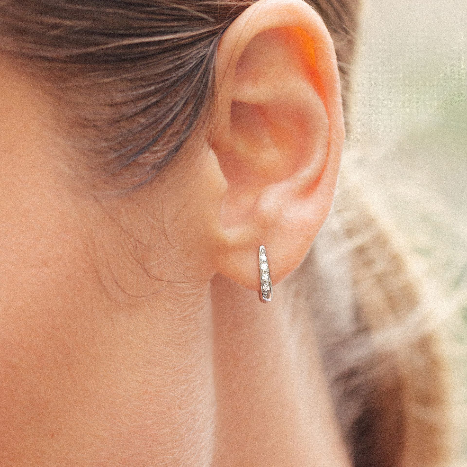 Créoles Cindy Diamant 10 mm