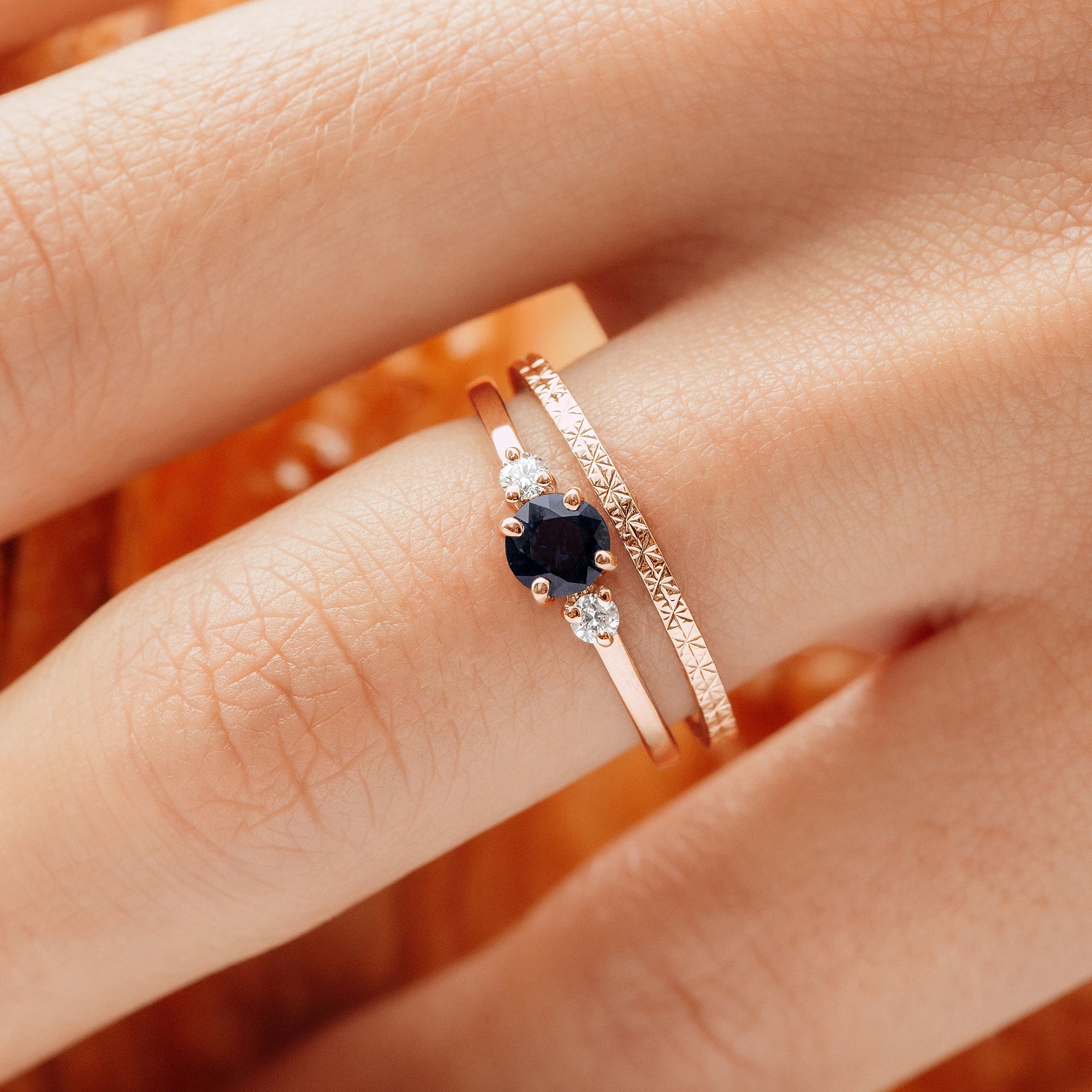 Solitaire Lolly Saphir 4.5 mm