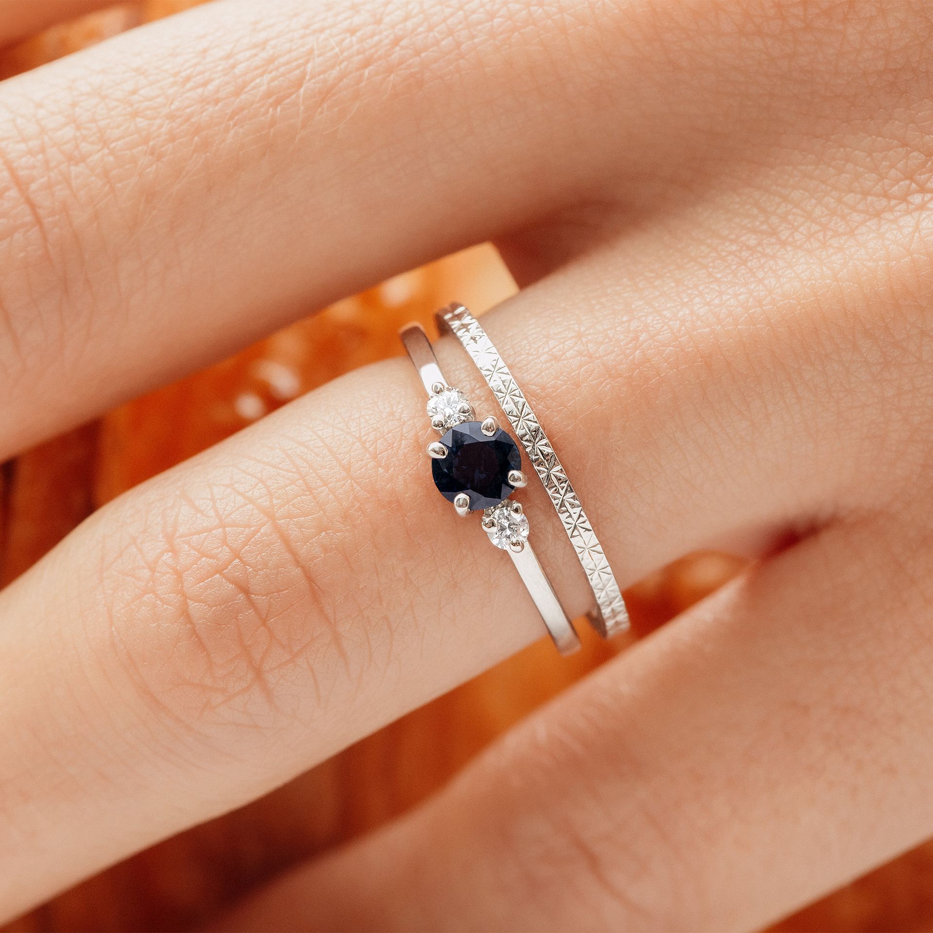 Solitaire Lolly Saphir 4.5 mm