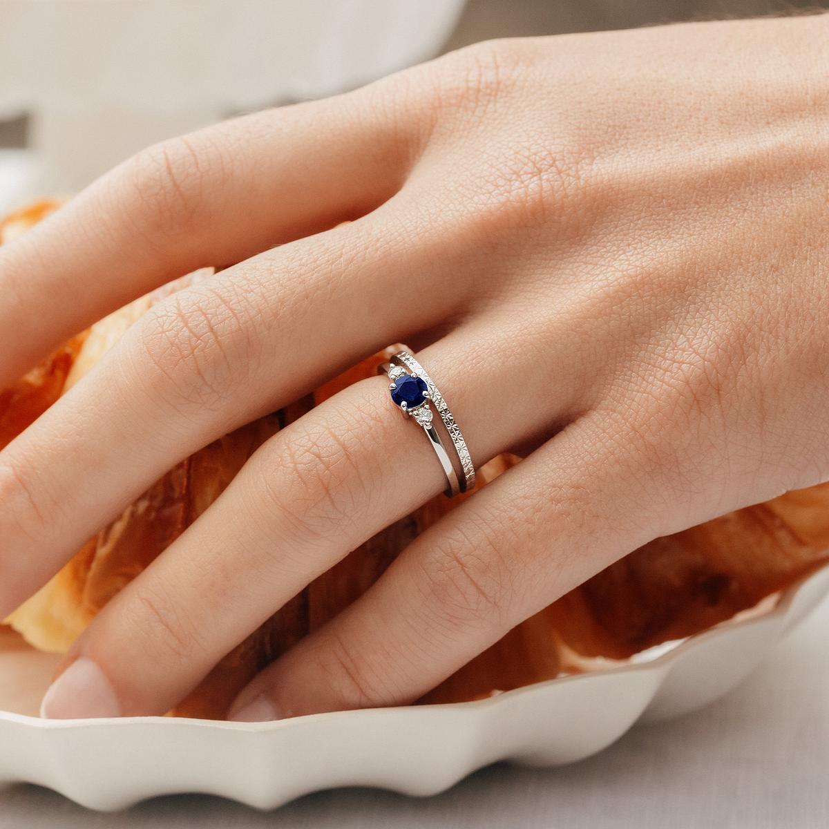 Solitaire Lolly Saphir 4.5 mm