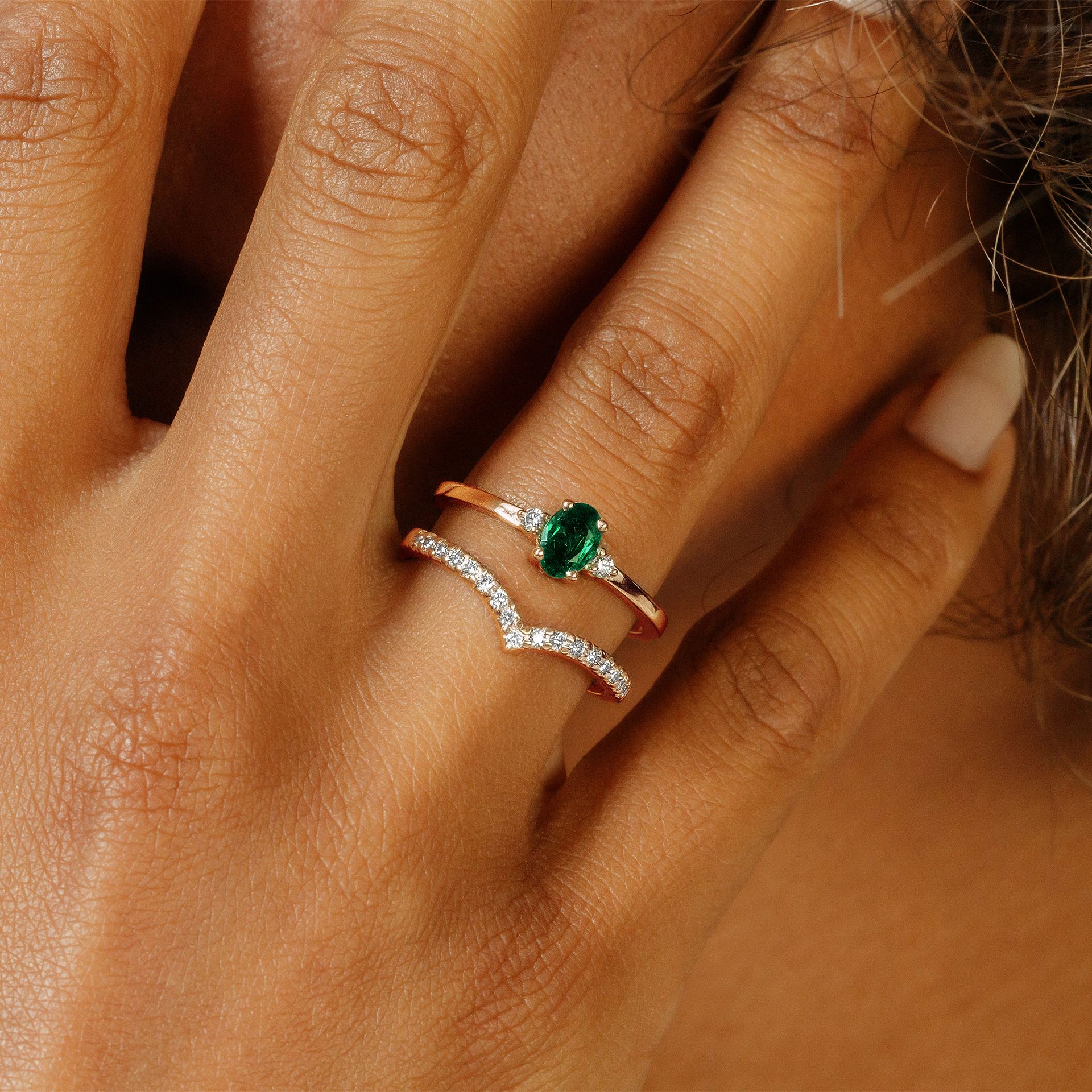 Solitaire Elisabeth Tsavorite 6 x 4 mm