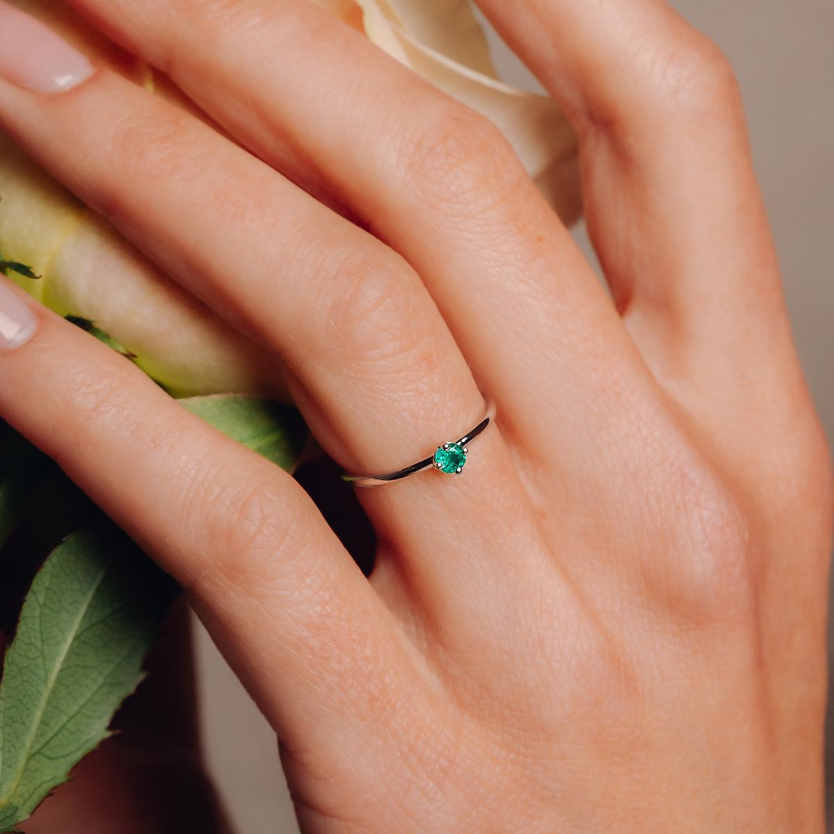 Solitaire Alva Émeraude 3.5 mm