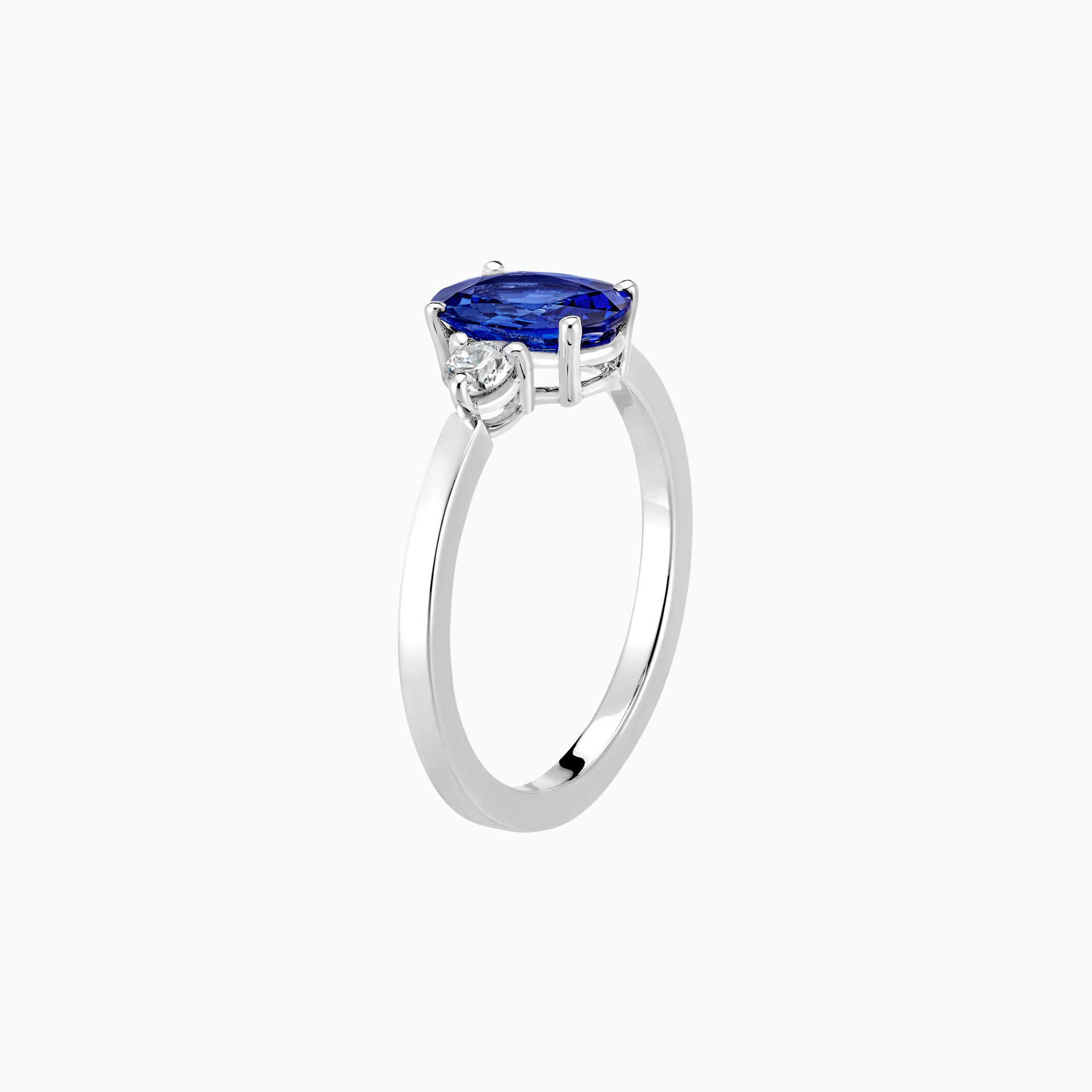 Solitaire Elisabeth Saphir 8 x 6 mm