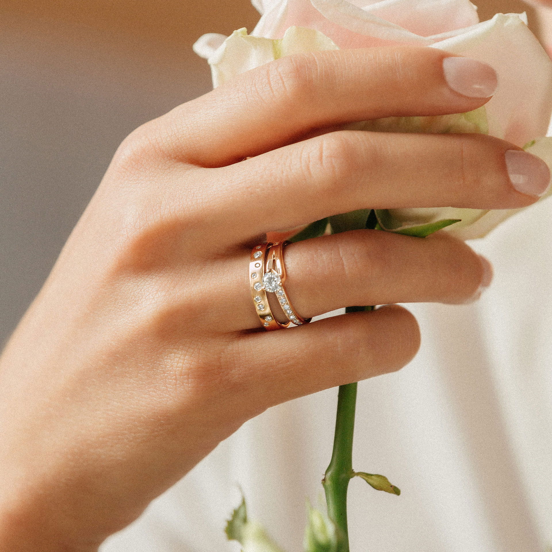 Solitaire Pavé Étoile Éclat