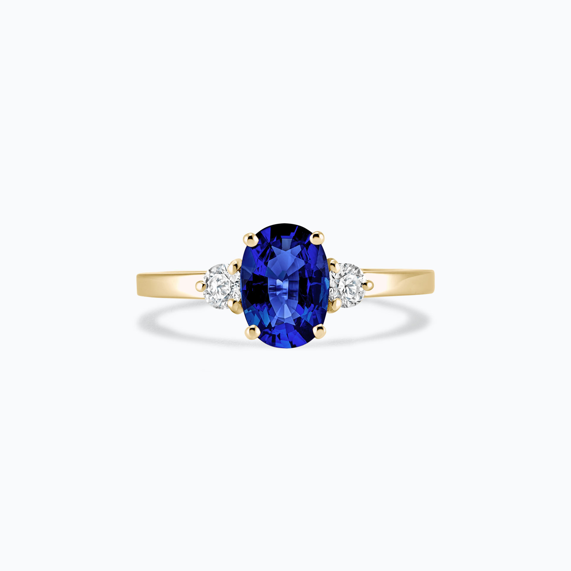 Solitaire Elisabeth Saphir 8 x 6 mm