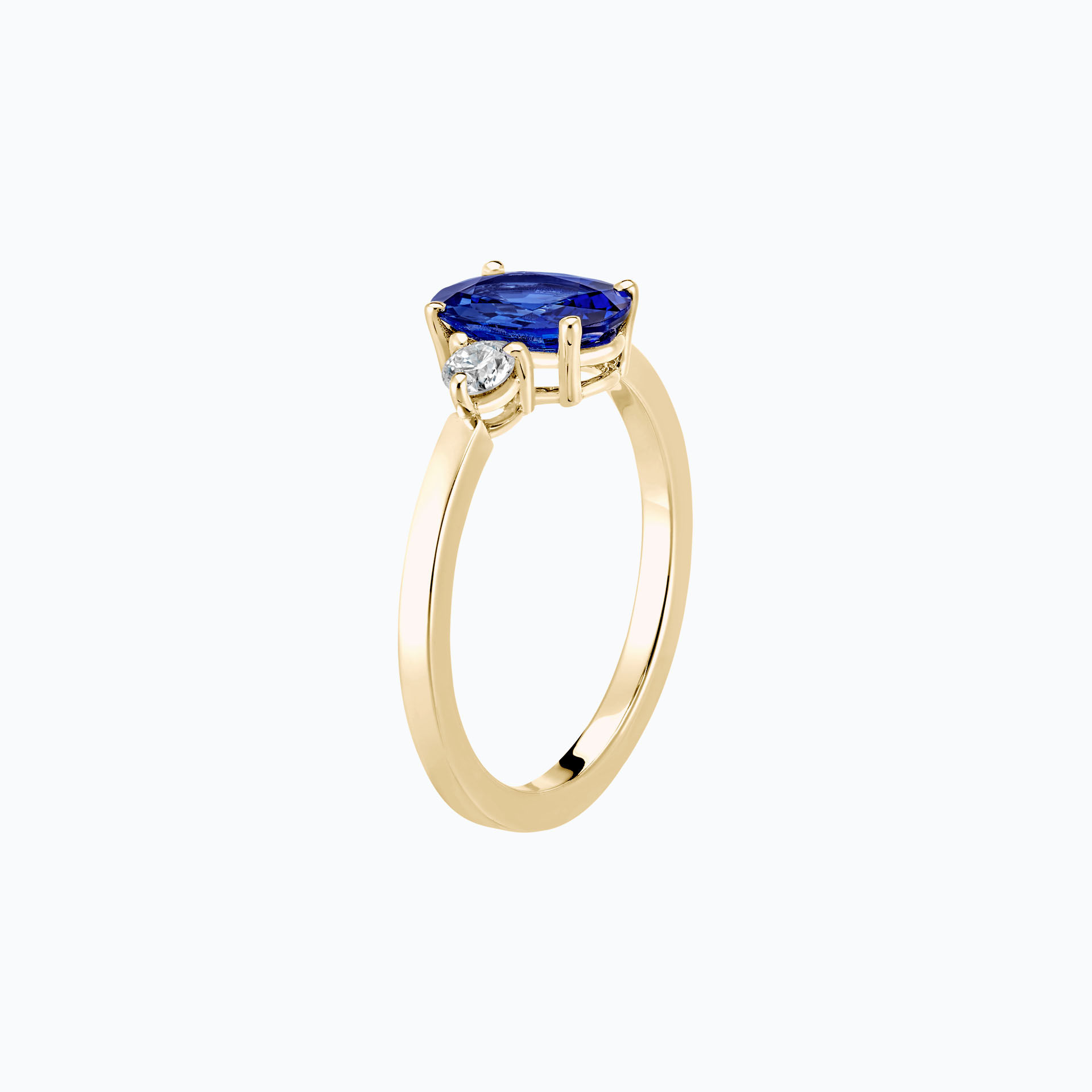 Solitaire Elisabeth Saphir 8 x 6 mm