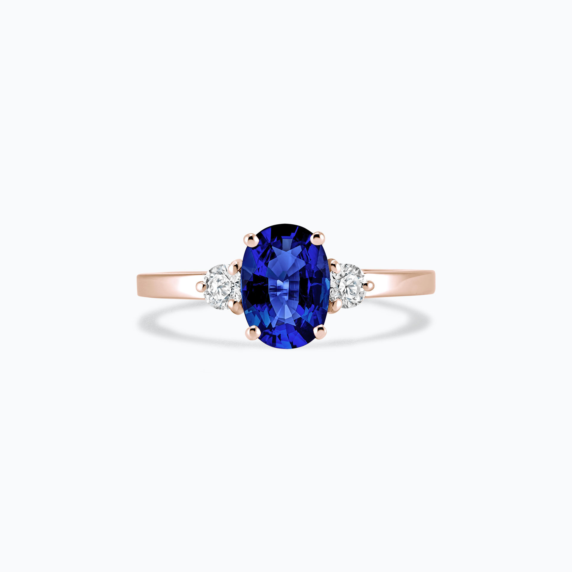 Solitaire Elisabeth Saphir 8 x 6 mm