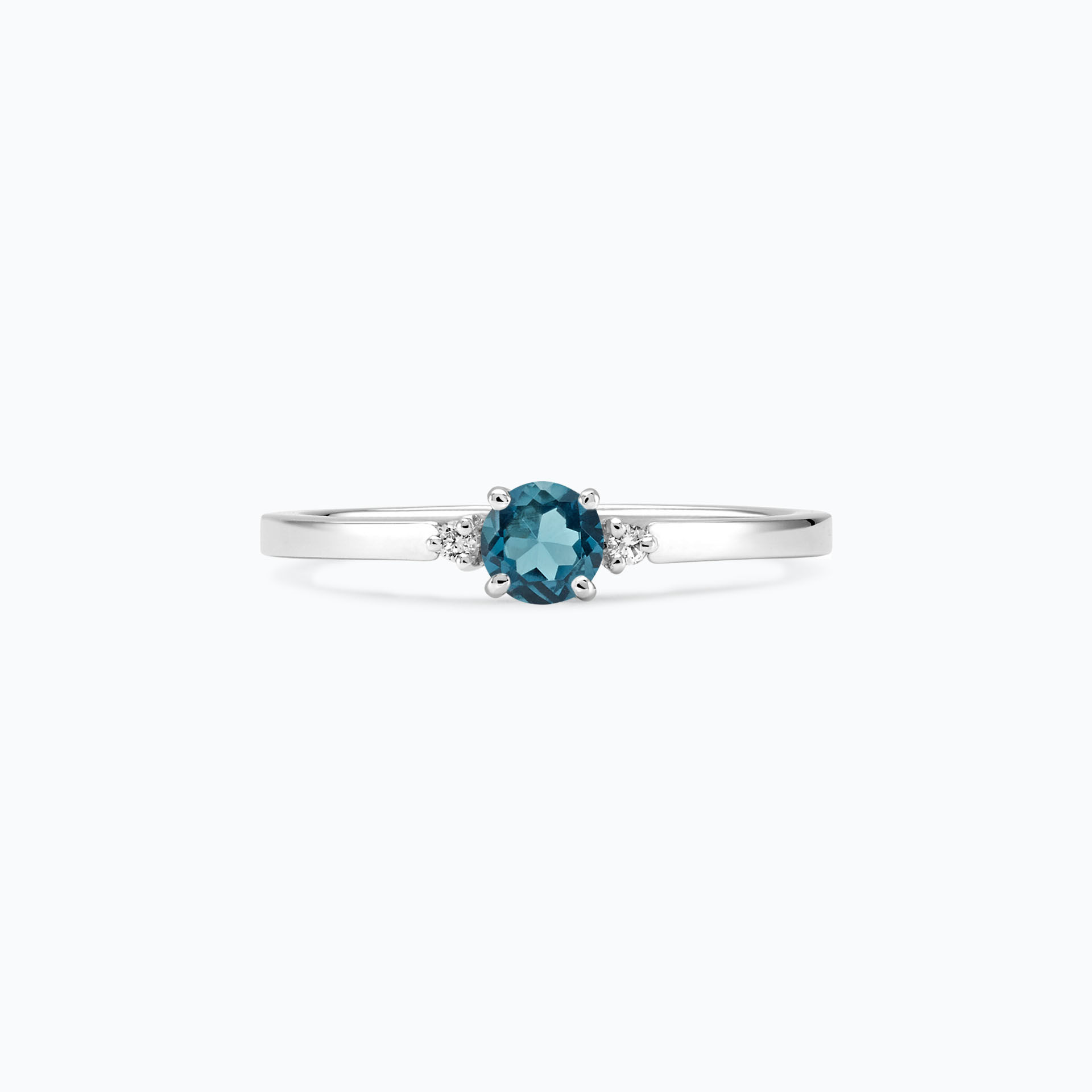 Solitaire Lolly Topaze Blue London 4.5 mm