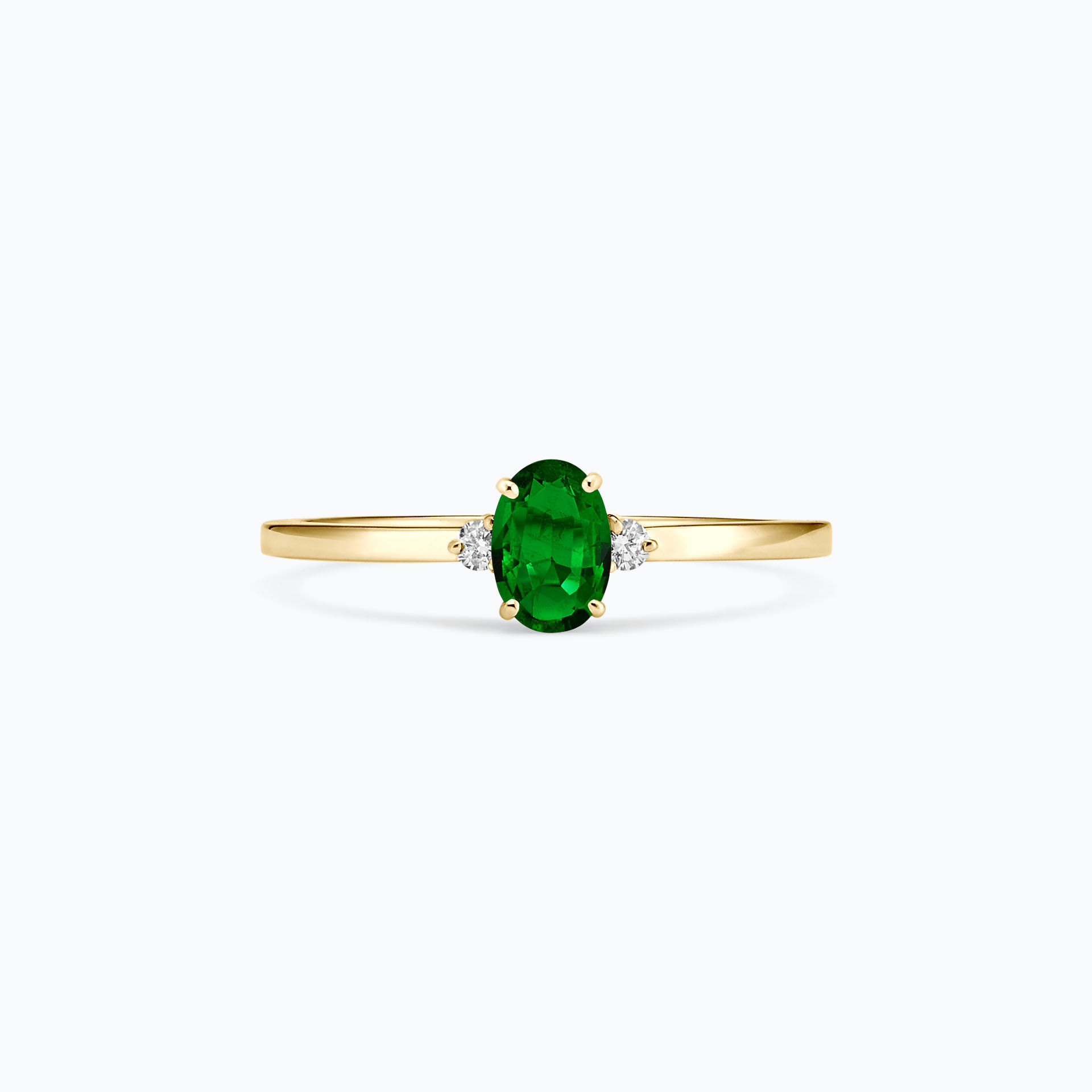 Solitaire Elisabeth Tsavorite 6 x 4 mm