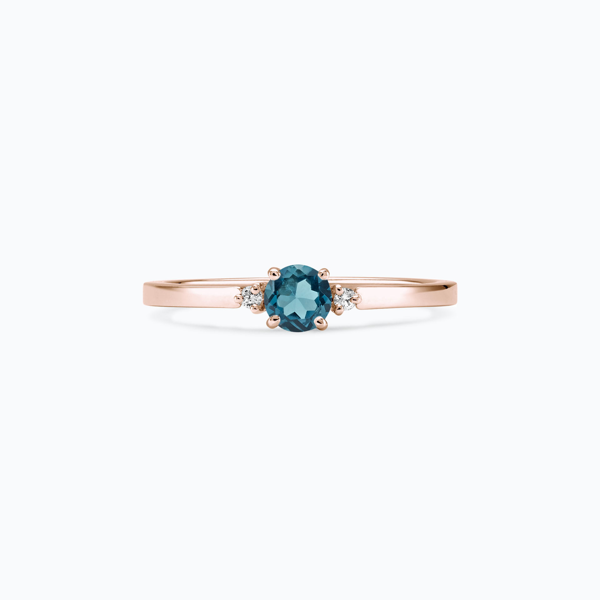 Solitaire Lolly Topaze Blue London 4.5 mm