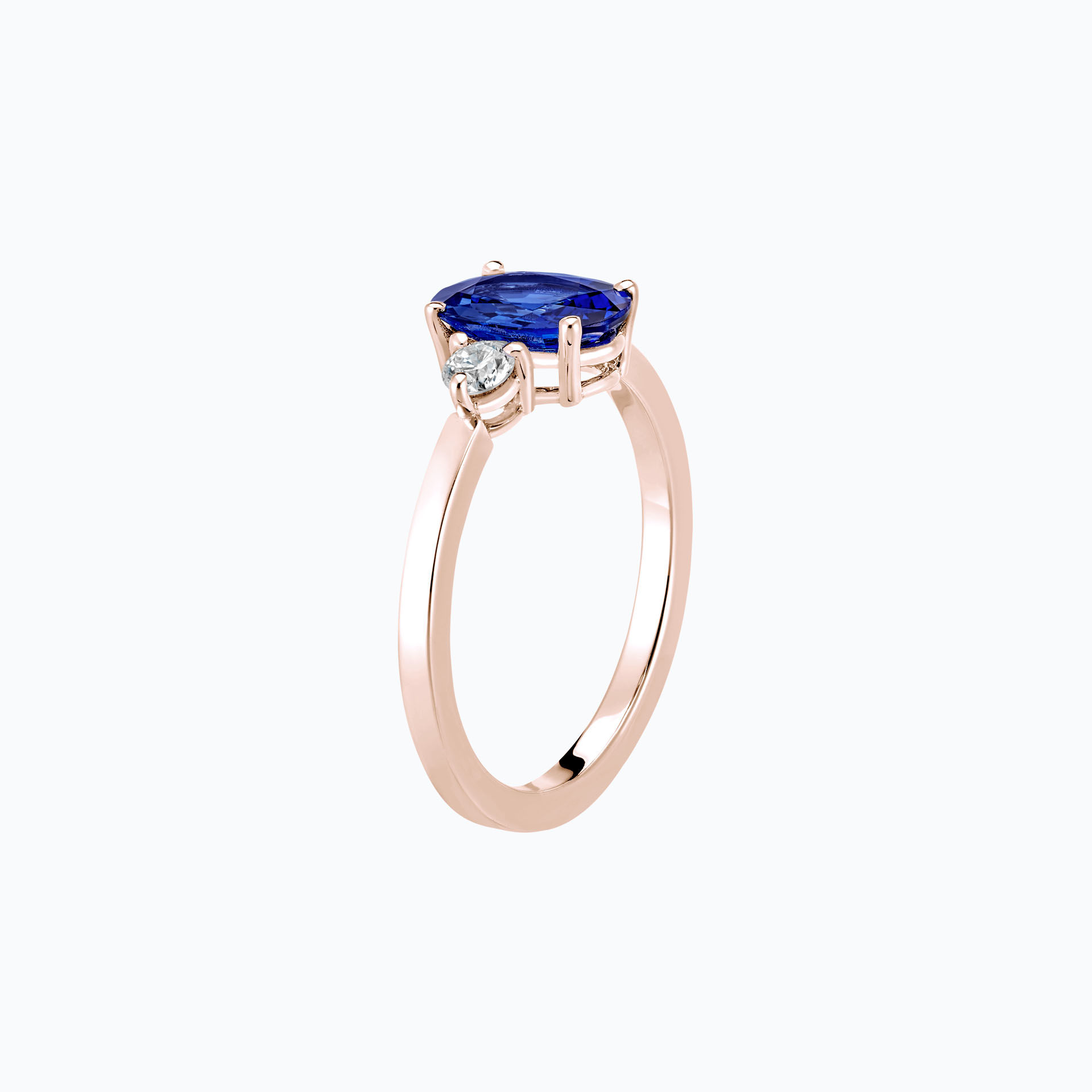 Solitaire Elisabeth Saphir 8 x 6 mm