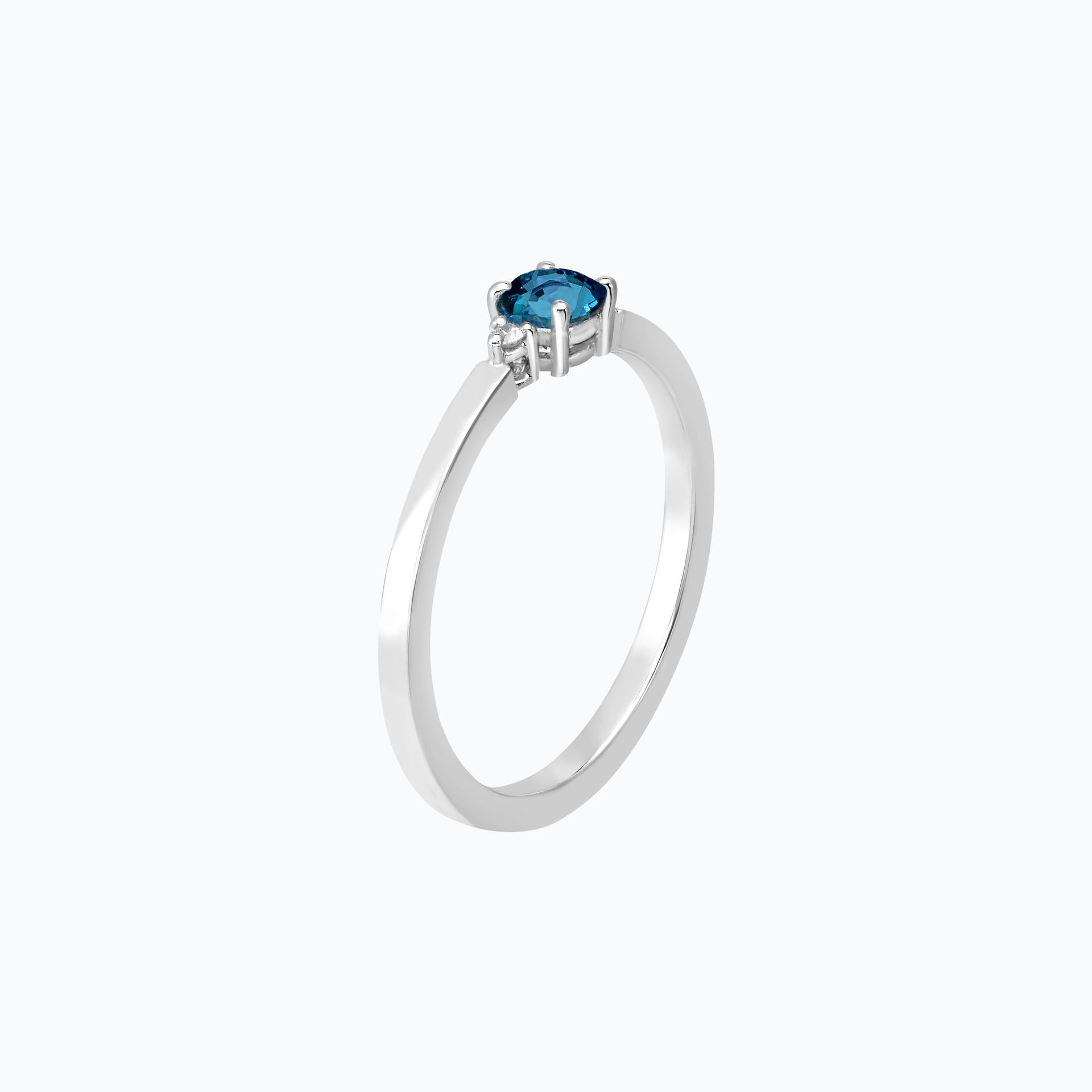 Solitaire Lolly Topaze Blue London 4.5 mm