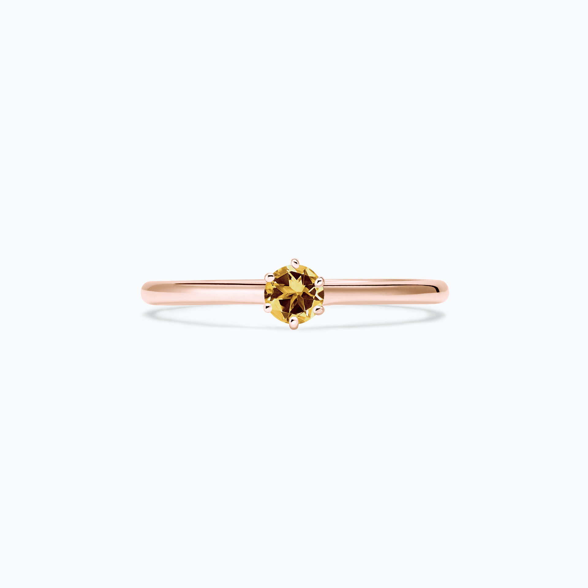 Solitaire Félicia Saphir Jaune Tournesol 3.5 mm
