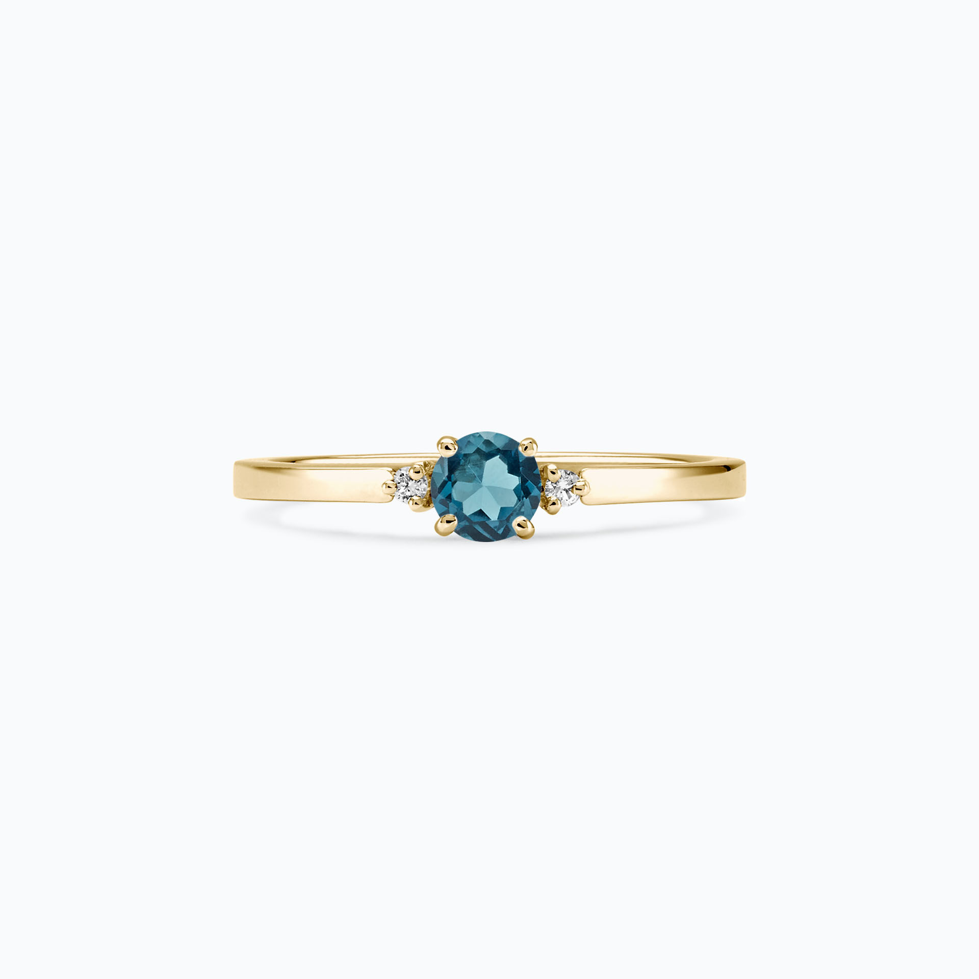 Solitaire Lolly Topaze Blue London 4.5 mm