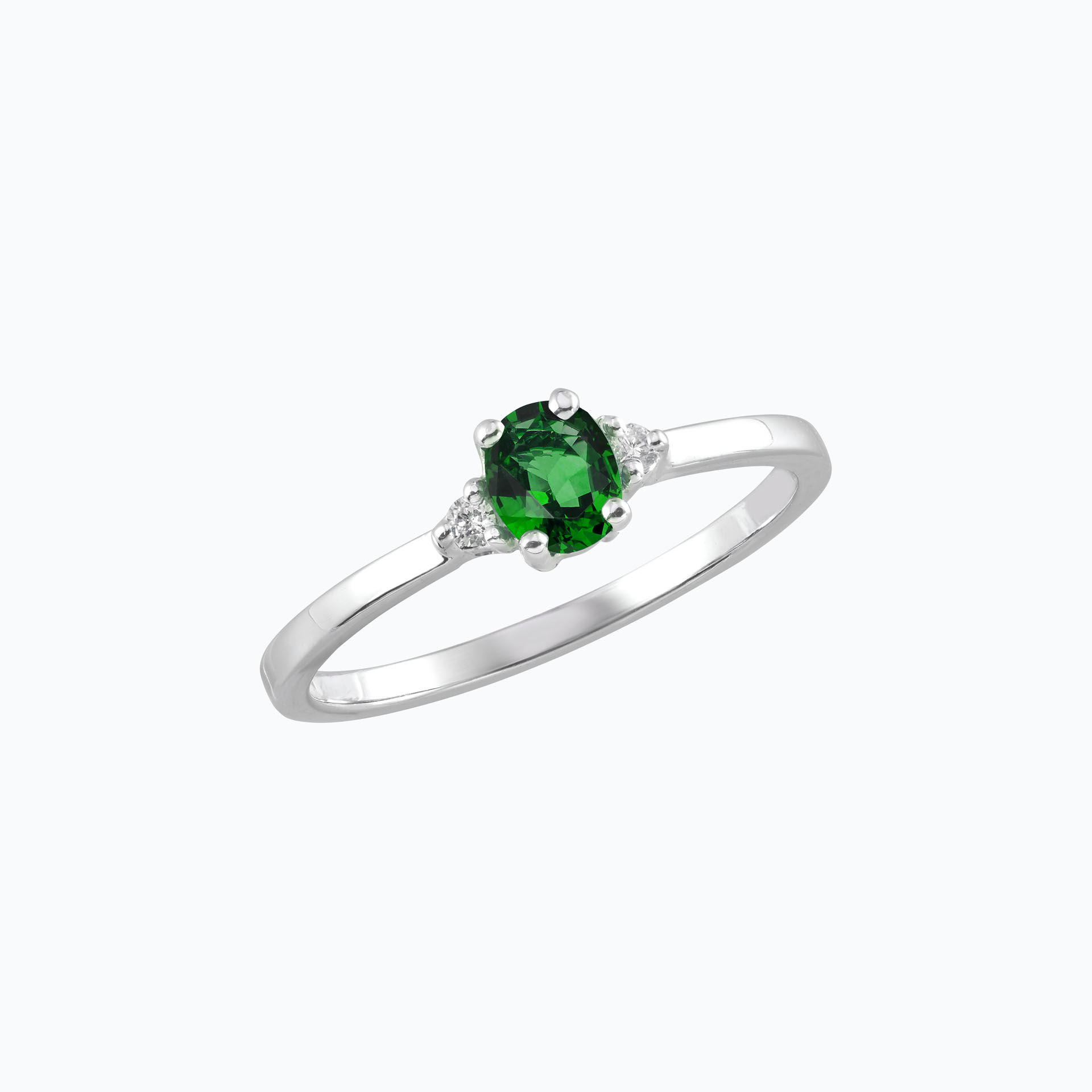 Solitaire Elisabeth Tsavorite 6 x 4 mm