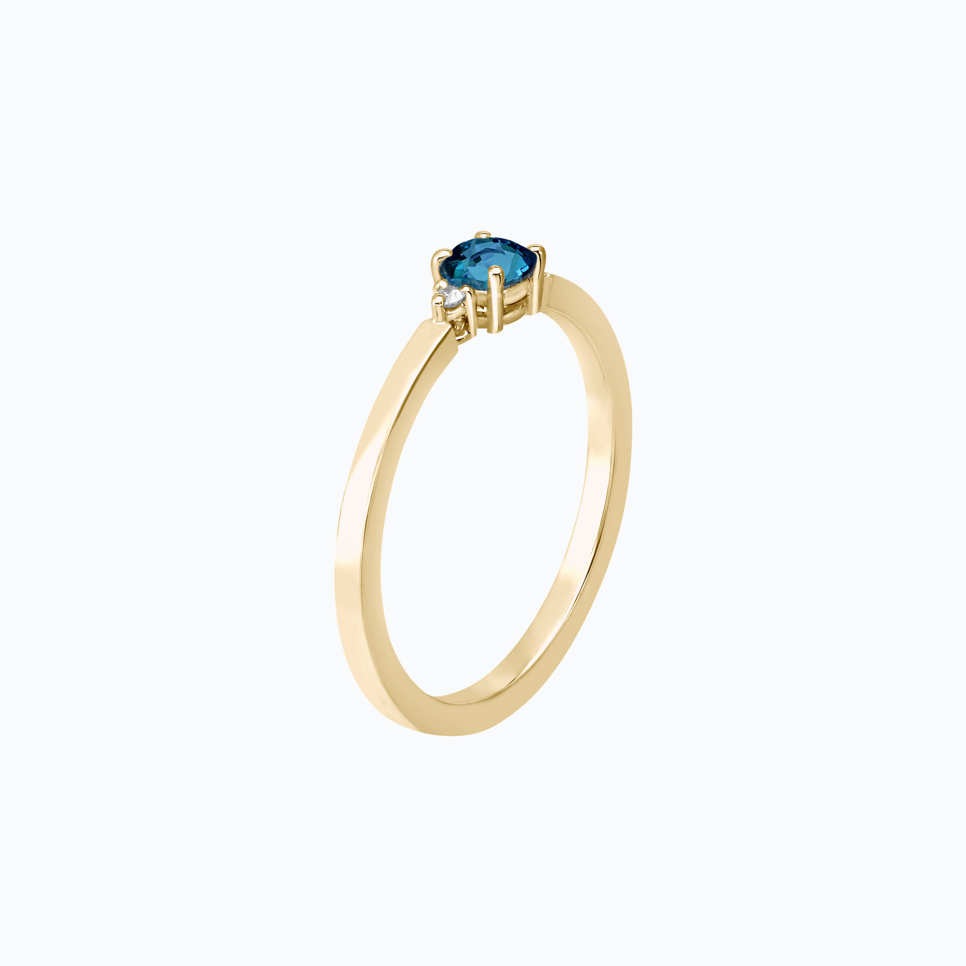 Solitaire Lolly Topaze Blue London 4.5 mm