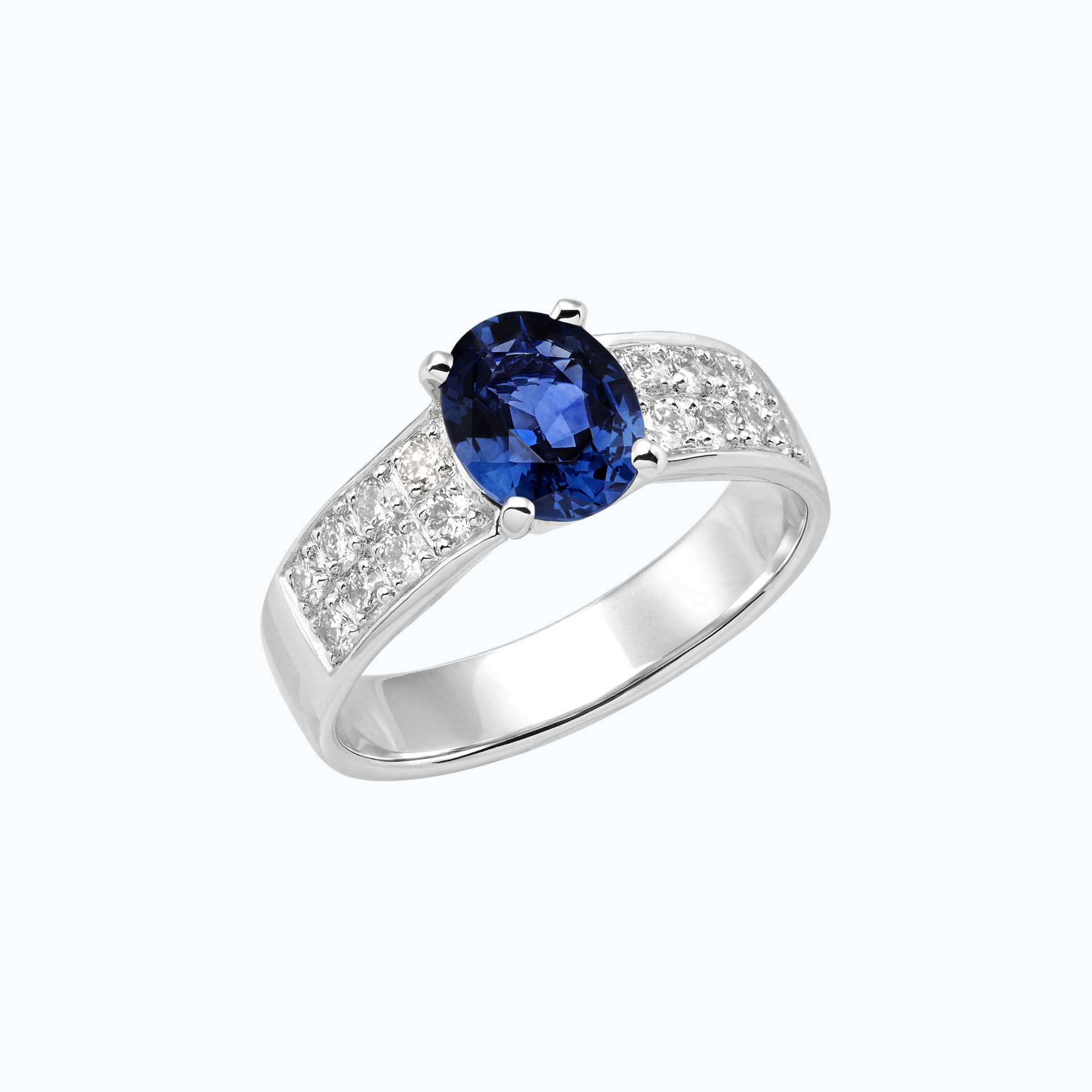 Solitaire Pavé Lola Saphir