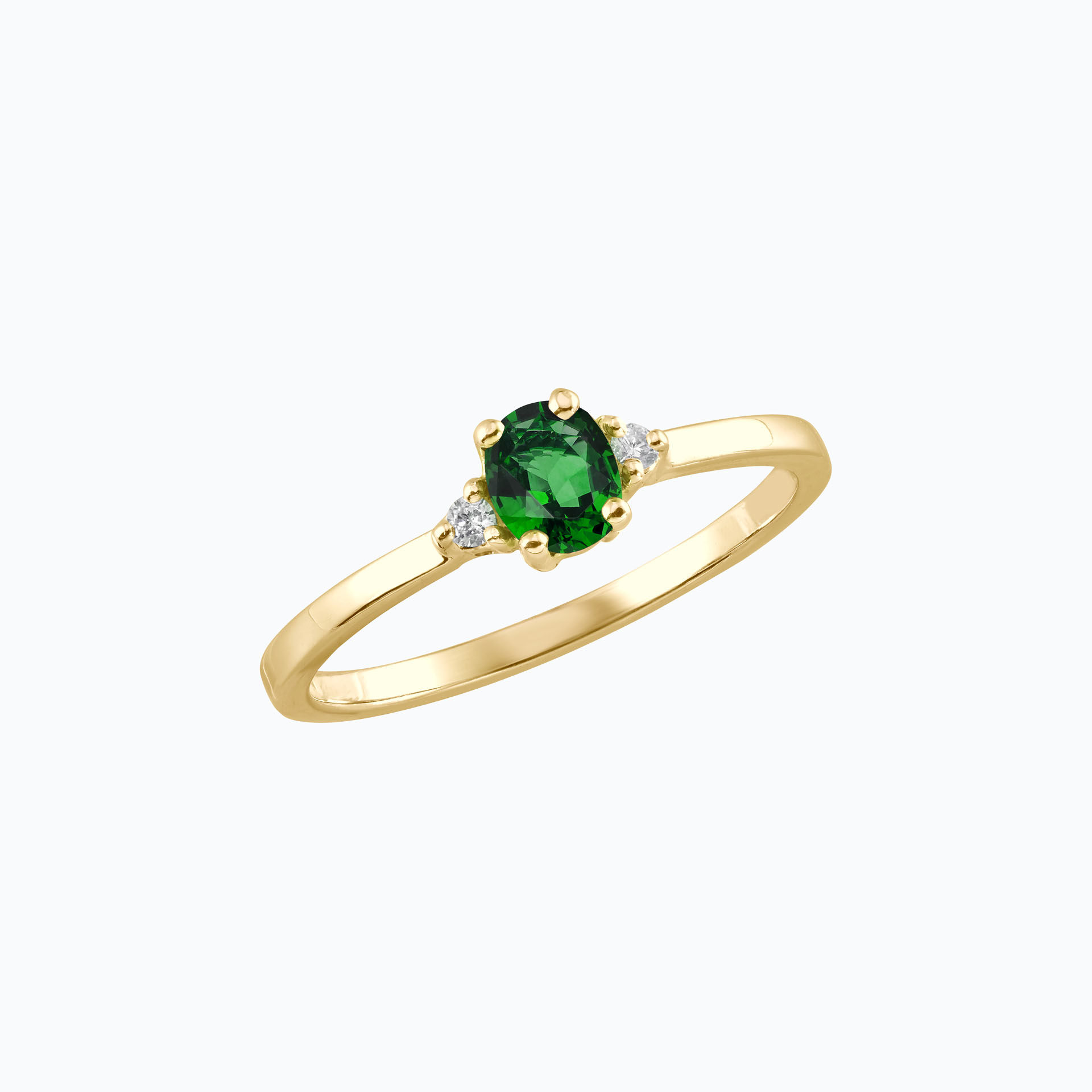 Solitaire Elisabeth Tsavorite 6 x 4 mm